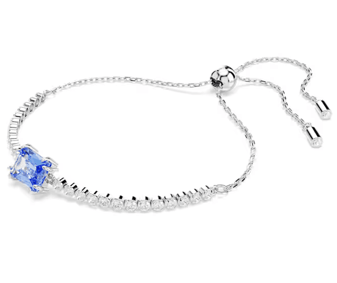 SWAROVSKI  -  Bracciale Matrix Tennis Taglio misto, Blu, Placcato rodio in Bracciali Alba Gioielli - Casoria, commercioVirtuoso.it