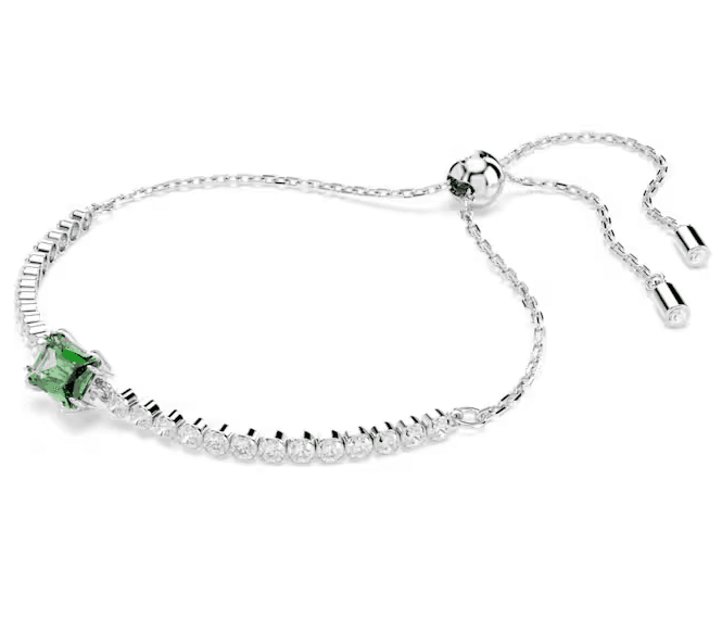 SWAROVSKI  -  Bracciale Matrix Tennis Taglio misto, Verde, Placcato rodio in Bracciali Alba Gioielli - Casoria, commercioVirtuoso.it