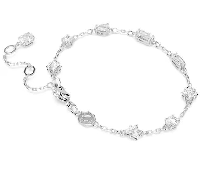 SWAROVSKI - Bracciale Mesmera Taglio misto, Design sparpagliato, Bianco, Placcato rodio in Bracciali Alba Gioielli - Casoria, commercioVirtuoso.it