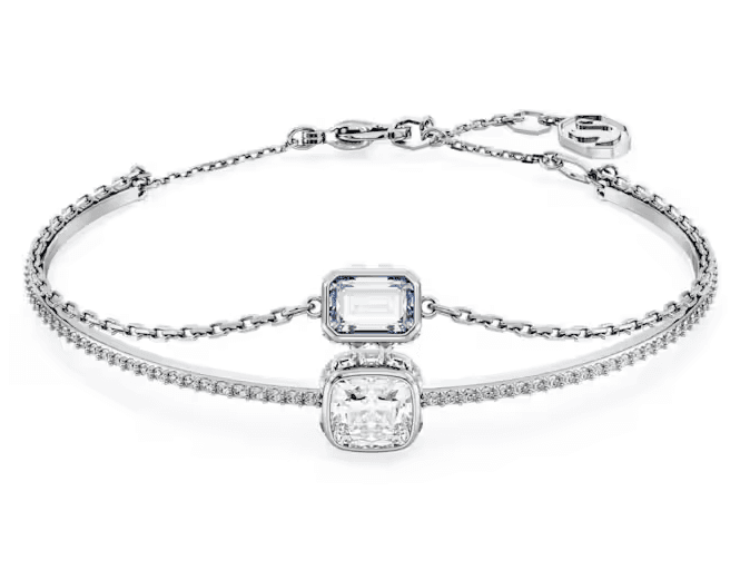 SWAROVSKI - Bracciale rigido Chroma Taglio misto, Blu, Placcato rodio