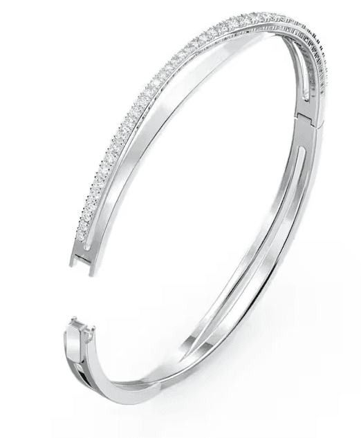 SWAROVSKI   -  Bracciale rigido Hyperbola Bianco, Placcato rodio in Bracciali Alba Gioielli - Casoria, commercioVirtuoso.it