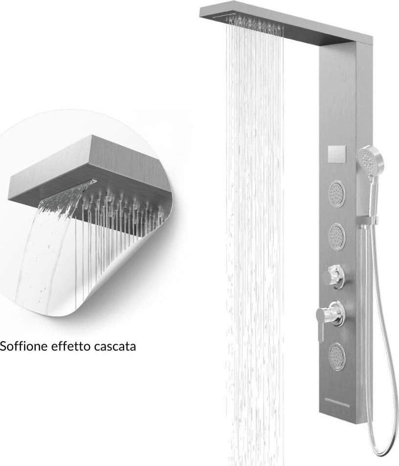 Colonna Pannello Doccia Shine-1 Cromo 4 Funzioni Luce Display Temperatura Cromo in Rubinetti per vasca Ogomondo - Martina Franca, commercioVirtuoso.it