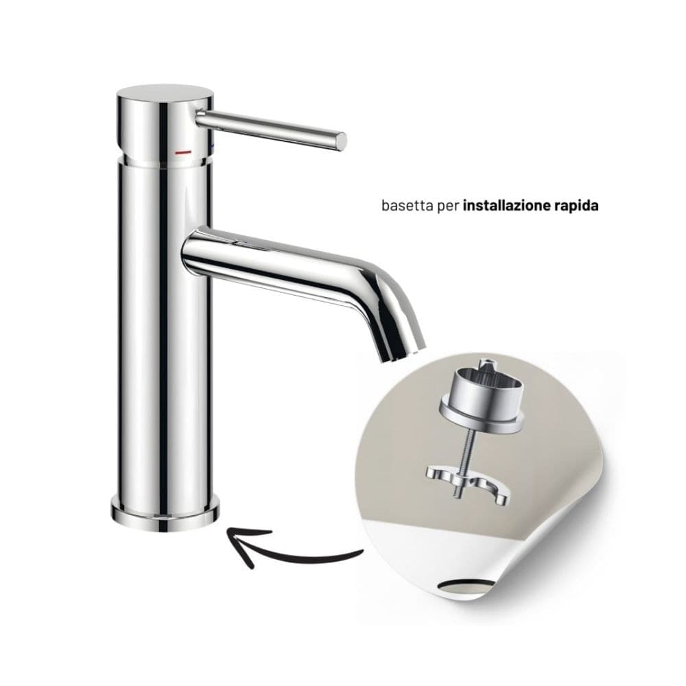 Coppia Miscelatori Monocomando Lavabo Bidet Bagno Serie Jazz QuickInstall in Rubinetti per lavandini bagno Ogomondo - Martina Franca, commercioVirtuoso.it