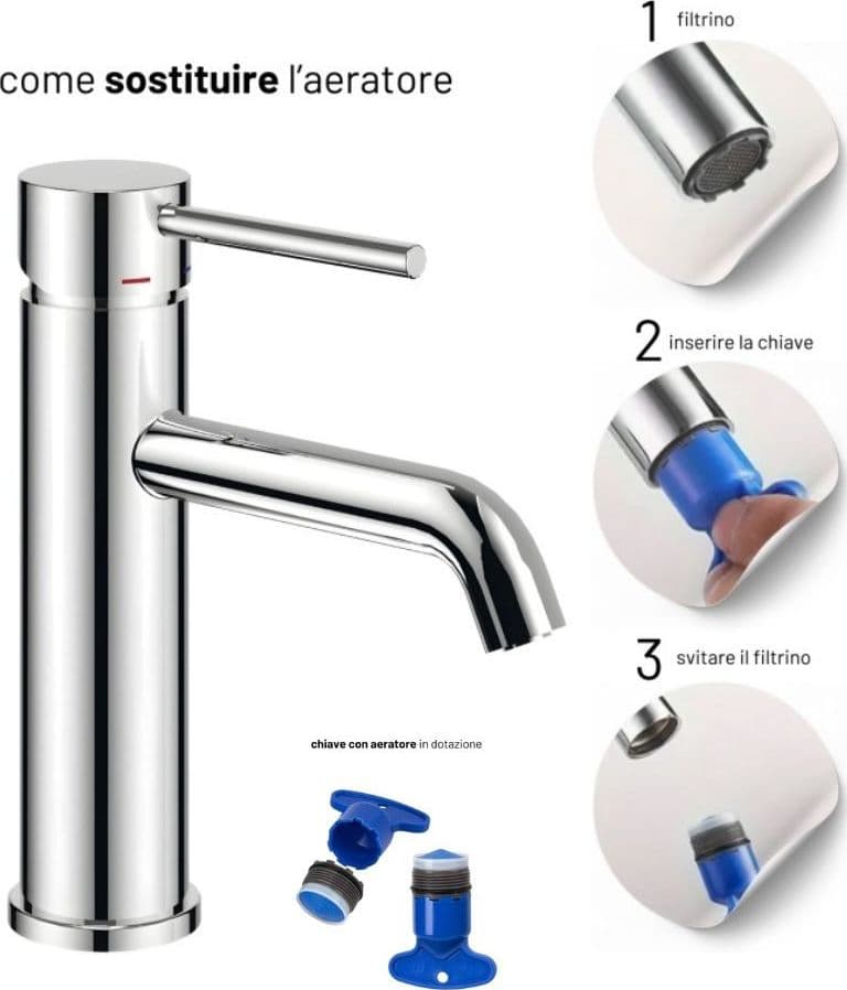 Coppia Miscelatori Monocomando Lavabo Bidet Bagno Serie Jazz QuickInstall in Rubinetti per lavandini bagno Ogomondo - Martina Franca, commercioVirtuoso.it