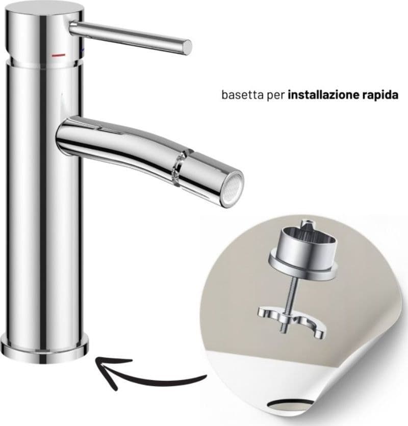 Coppia Miscelatori Monocomando Lavabo Bidet Bagno Serie Jazz QuickInstall in Rubinetti per lavandini bagno Ogomondo - Martina Franca, commercioVirtuoso.it