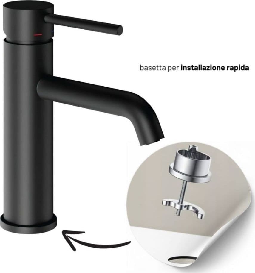Coppia Miscelatori Monocomando Lavabo Bidet Bagno Serie Jazz QuickInstall in Rubinetti per lavandini bagno Ogomondo - Martina Franca, commercioVirtuoso.it