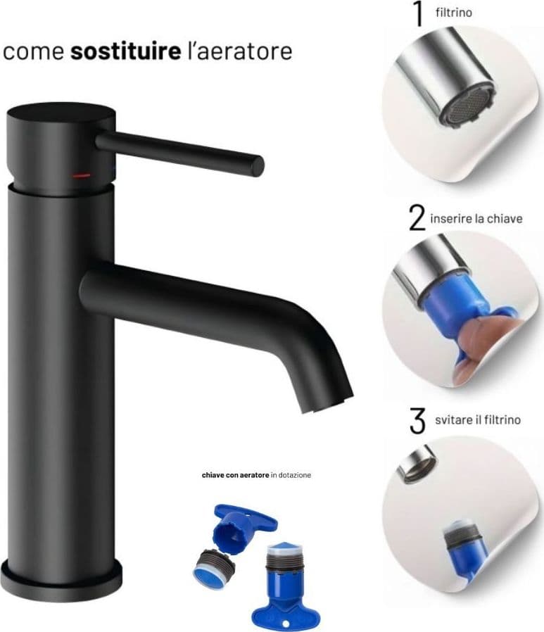 Coppia Miscelatori Monocomando Lavabo Bidet Bagno Serie Jazz QuickInstall in Rubinetti per lavandini bagno Ogomondo - Martina Franca, commercioVirtuoso.it