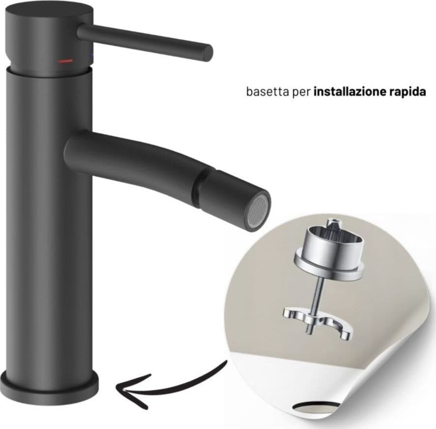 Coppia Miscelatori Monocomando Lavabo Bidet Bagno Serie Jazz QuickInstall in Rubinetti per lavandini bagno Ogomondo - Martina Franca, commercioVirtuoso.it