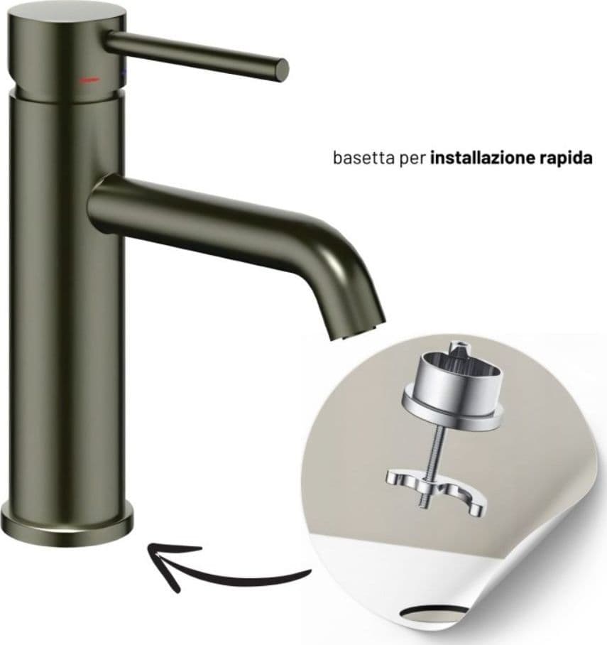 Coppia Miscelatori Monocomando Lavabo Bidet Bagno Serie Jazz QuickInstall in Rubinetti per lavandini bagno Ogomondo - Martina Franca, commercioVirtuoso.it
