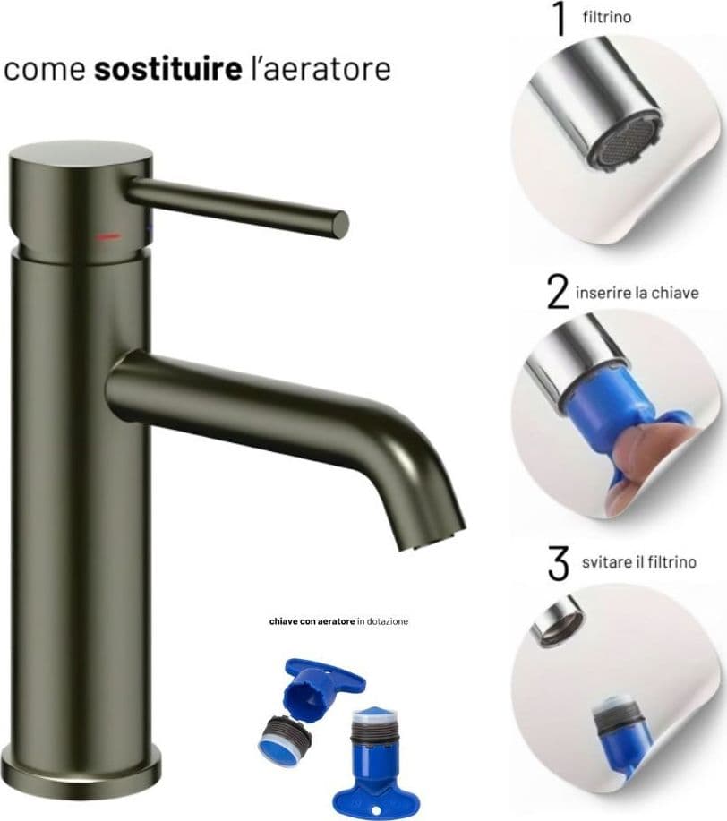 Coppia Miscelatori Monocomando Lavabo Bidet Bagno Serie Jazz QuickInstall in Rubinetti per lavandini bagno Ogomondo - Martina Franca, commercioVirtuoso.it