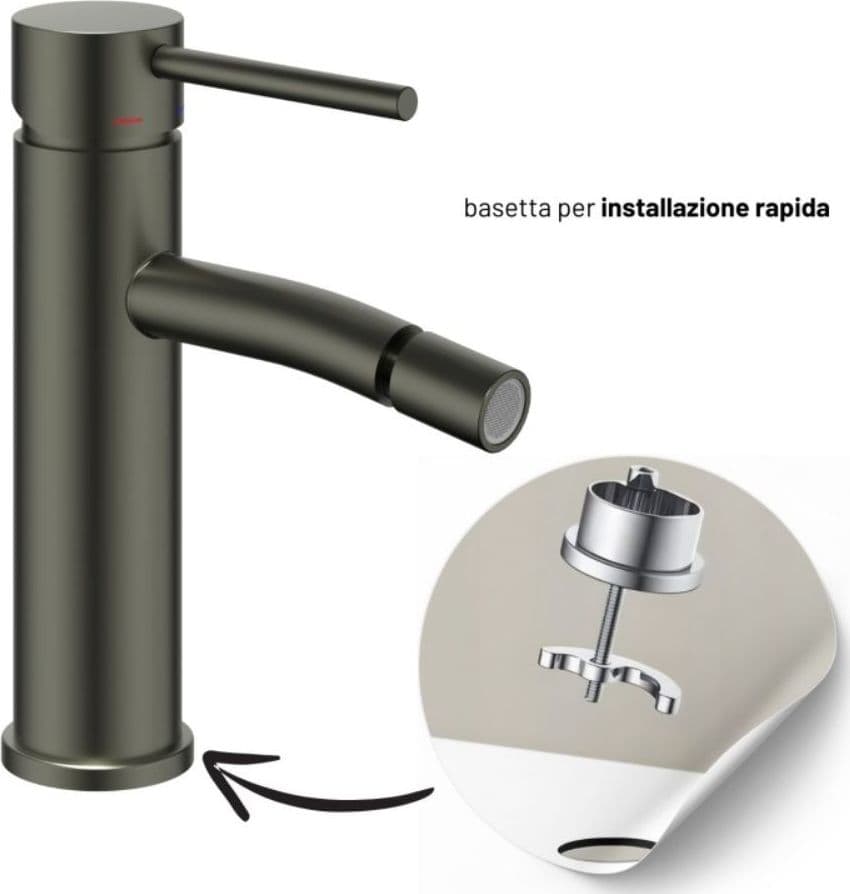 Coppia Miscelatori Monocomando Lavabo Bidet Bagno Serie Jazz QuickInstall in Rubinetti per lavandini bagno Ogomondo - Martina Franca, commercioVirtuoso.it