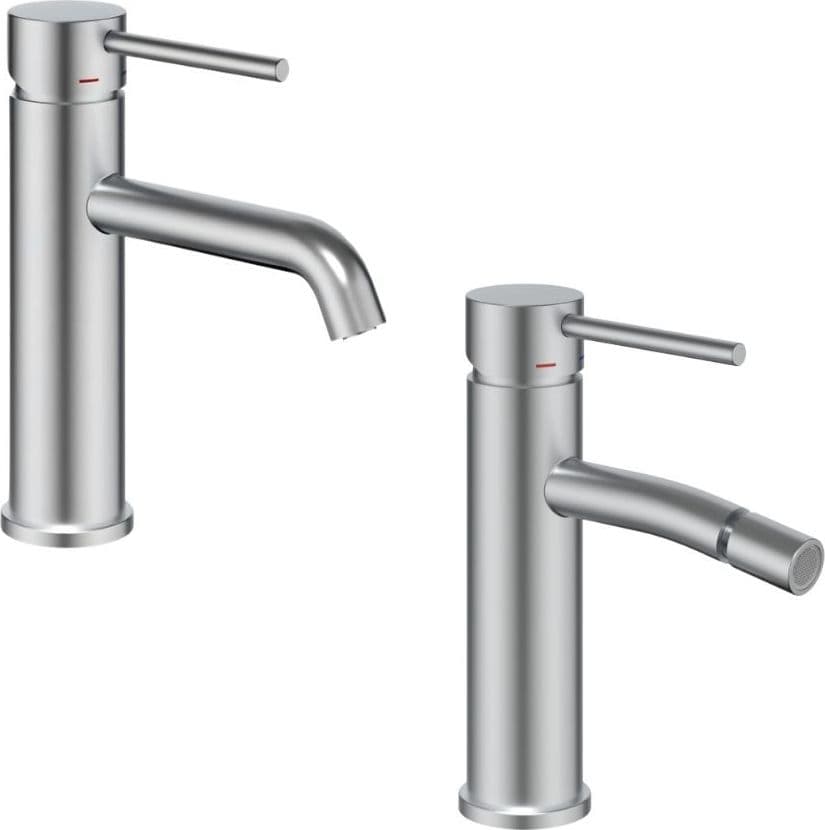 Coppia Miscelatori Monocomando Lavabo Bidet Bagno Serie Jazz QuickInstall in Rubinetti per lavandini bagno Ogomondo - Martina Franca, commercioVirtuoso.it