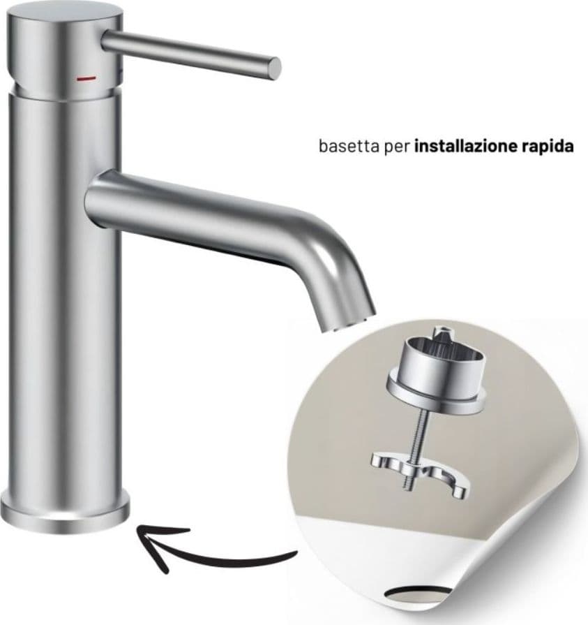 Coppia Miscelatori Monocomando Lavabo Bidet Bagno Serie Jazz QuickInstall in Rubinetti per lavandini bagno Ogomondo - Martina Franca, commercioVirtuoso.it