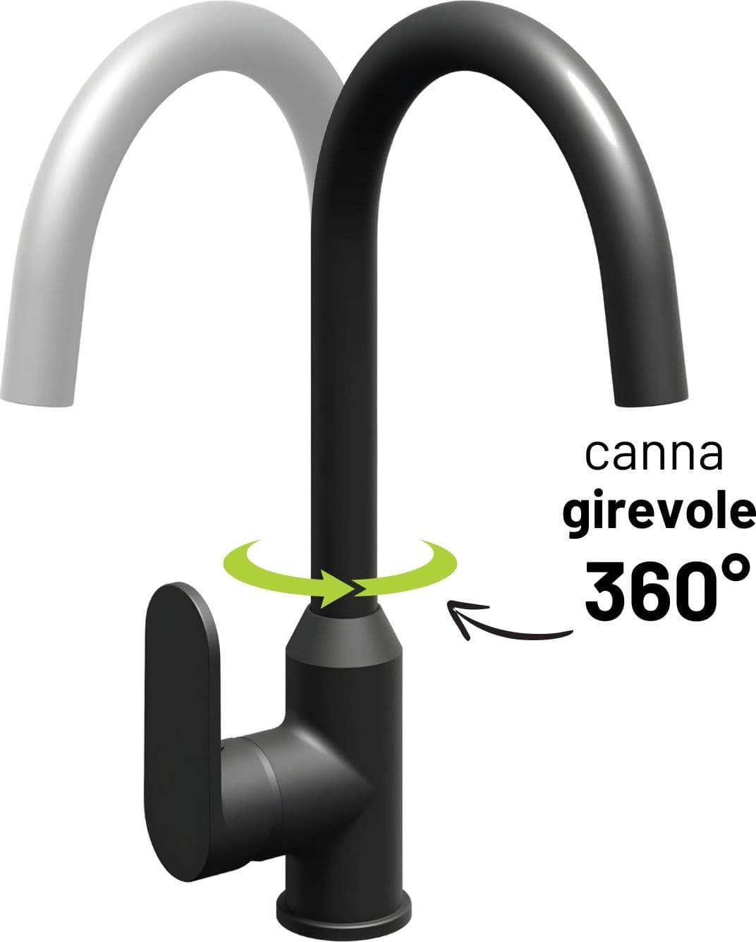 Miscelatore Monocomando Lavello Cucina Canna Orientabile Sofia Installazione Rapida in Rubinetti per lavelli da cucina Ogomondo - Martina Franca, commercioVirtuoso.it