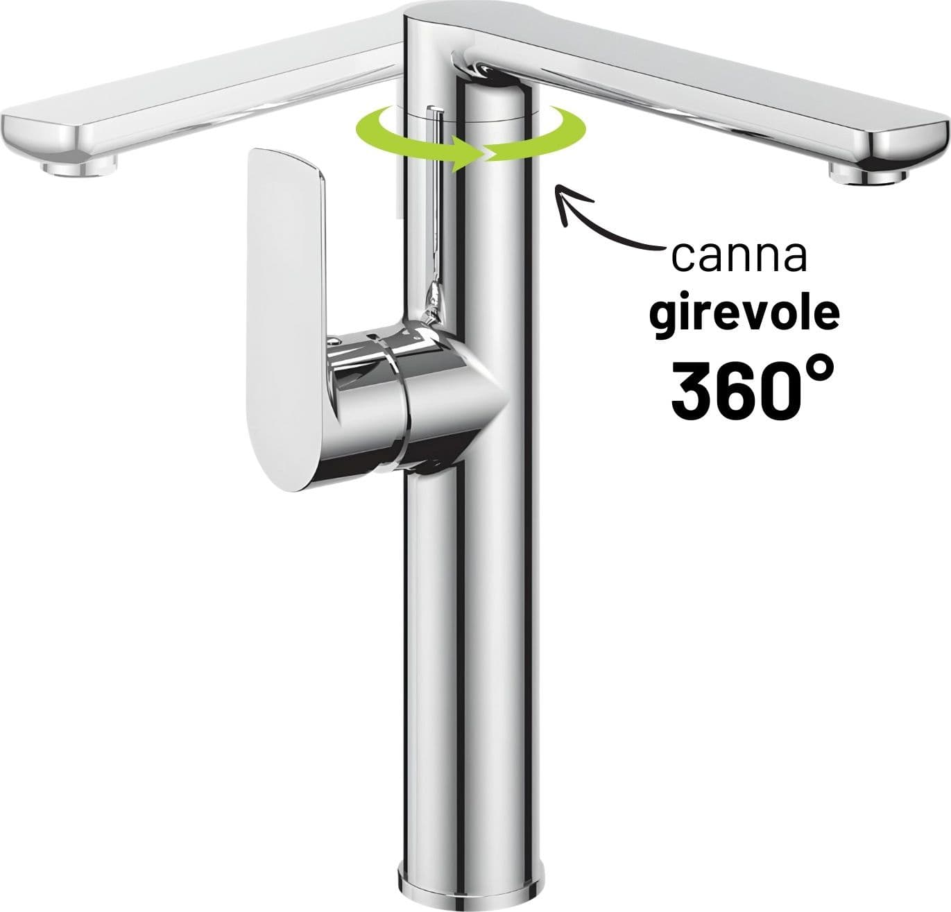 Miscelatore Monocomando Lavello Cucina Orientabile Tunisi Installazione Rapida in Rubinetti per lavandini bagno Ogomondo - Martina Franca, commercioVirtuoso.it