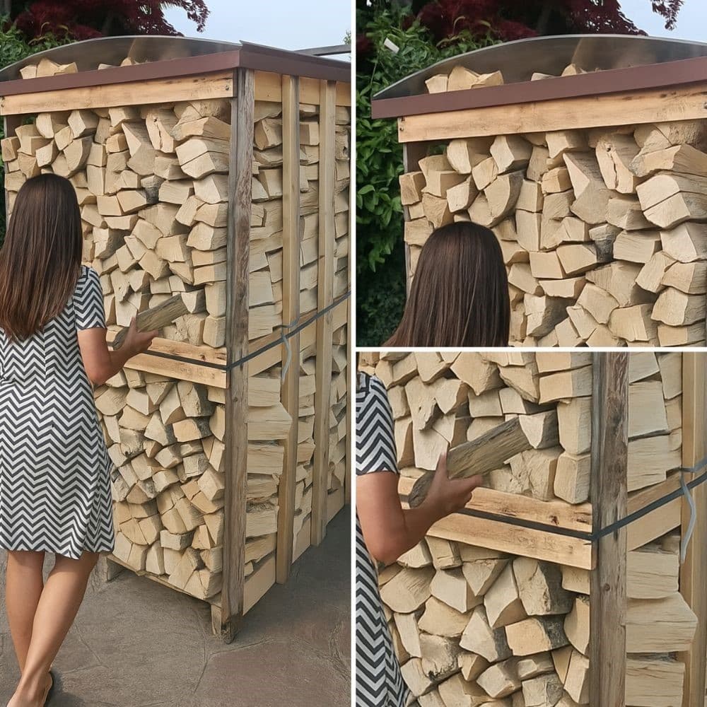 Struttura Coprilegnaia e Pallet Corten Eco Dimensioni 115x115 Cm in Portalegna Ogomondo - Martina Franca, commercioVirtuoso.it