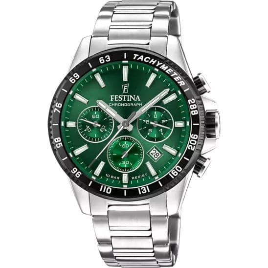 FESTINA - OROLOGIO  VERDE CON CINTURINO IN ACCIAIO, UOMO in Orologi da polso Alba Gioielli - Casoria, commercioVirtuoso.it