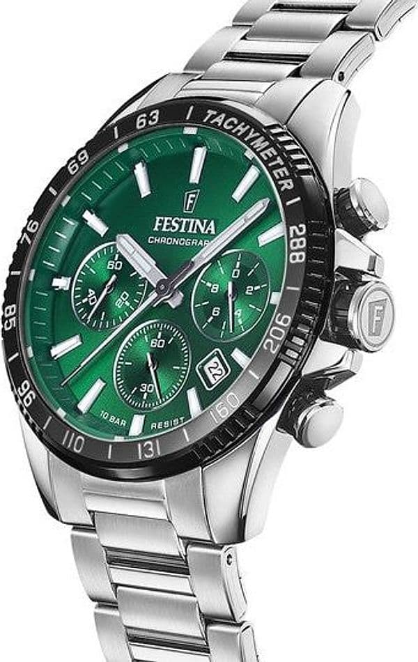 FESTINA - OROLOGIO  VERDE CON CINTURINO IN ACCIAIO, UOMO in Orologi da polso Alba Gioielli - Casoria, commercioVirtuoso.it