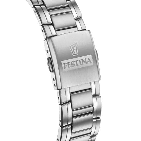 FESTINA  -   OROLOGIO  TIMELESS CHRONOGRAPH NERO CINGHIA ACCIAIO INOSSIDABILE 316L, UOMO in Orologi da polso Alba Gioielli - Casoria, commercioVirtuoso.it