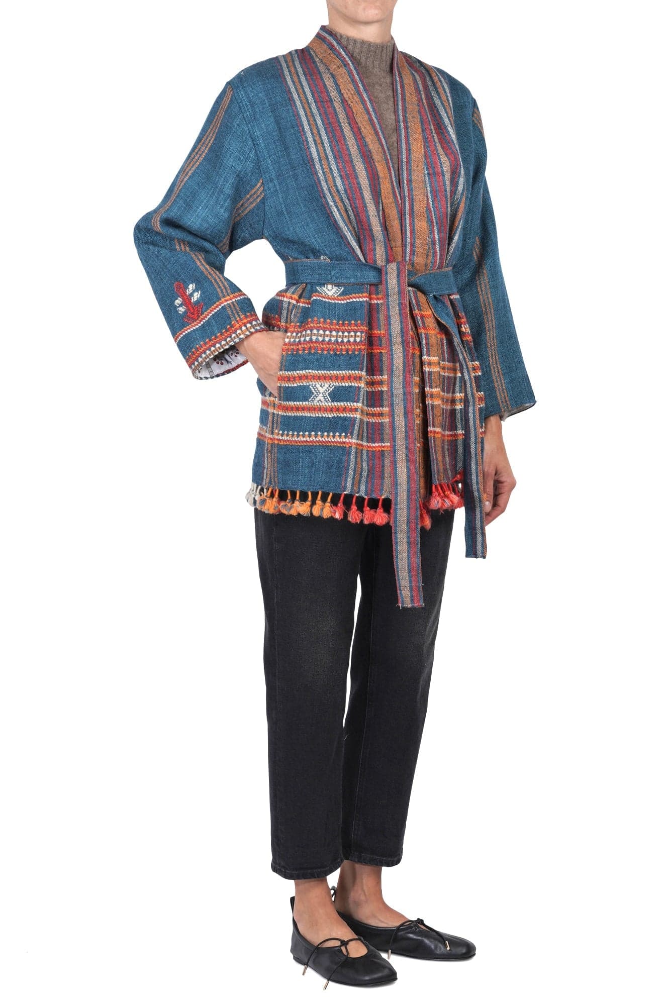 LA FEMME BLANCHE La Femme Blanche - Giacca - 461423 - Fantasia Blu da donna in Giacche da abito e blazer Drestige - Casamassima, commercioVirtuoso.it