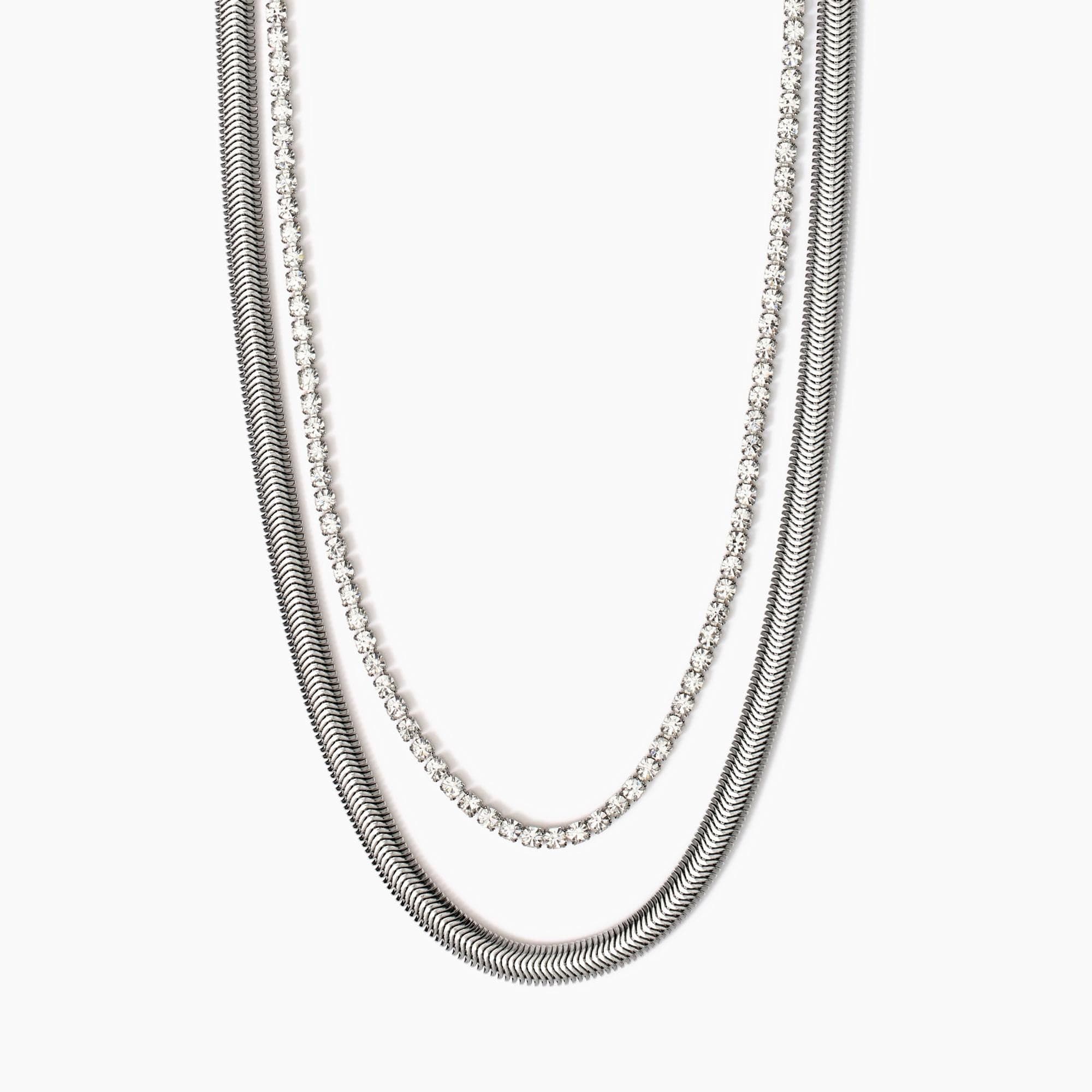 Kidult - Collana a girocollo con tennis di cristalli  STYLE 02