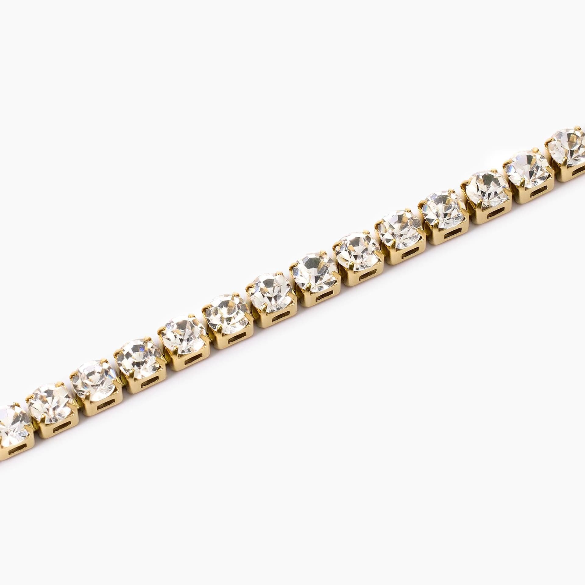 Kidult - Bracciale tennis dorato con cristalli bianchi  STYLE 12 in Bracciali Alba Gioielli - Casoria, commercioVirtuoso.it