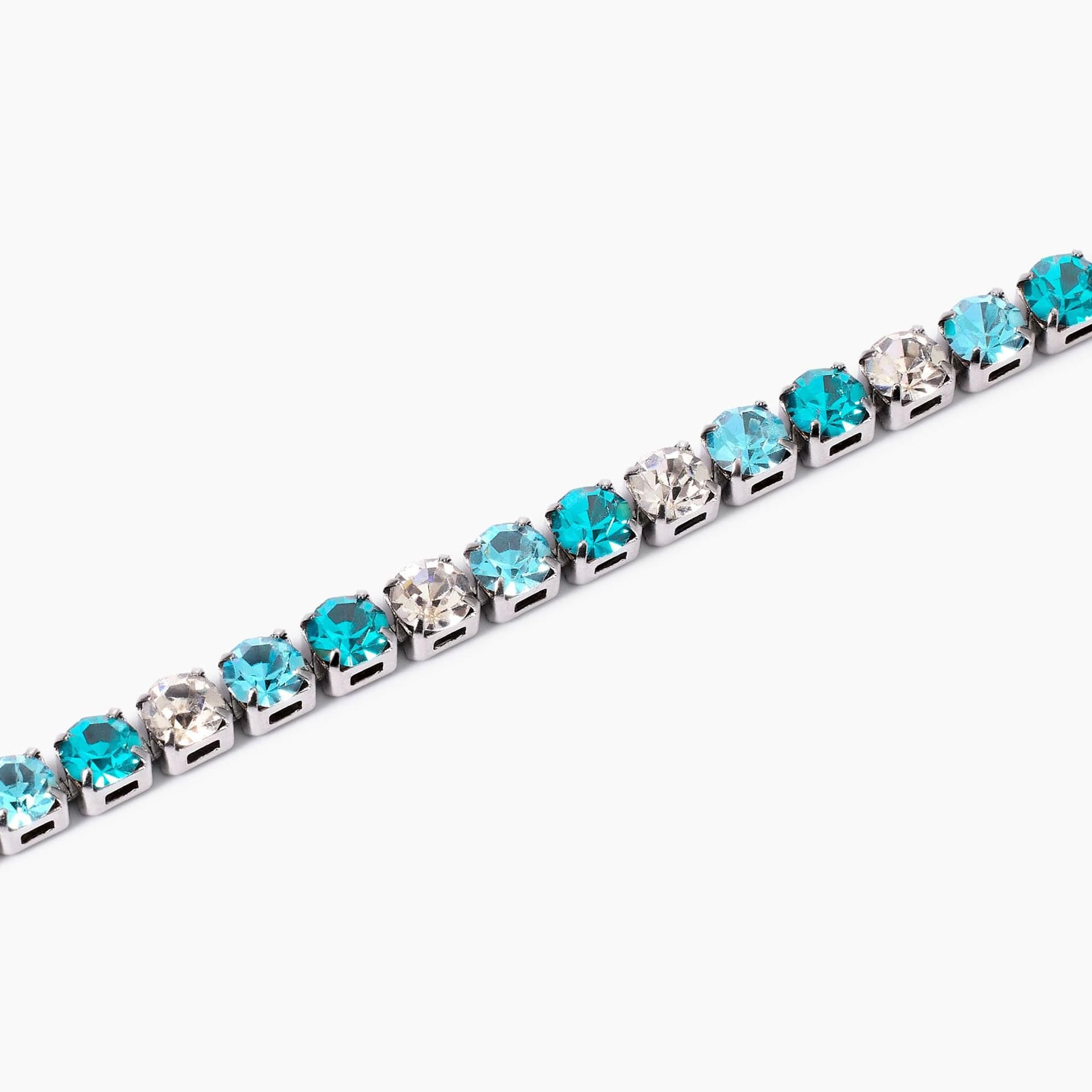 Kidult - Bracciale tennis con cristalli bianchi e blu  STYLE 12 in Bracciali Alba Gioielli - Casoria, commercioVirtuoso.it