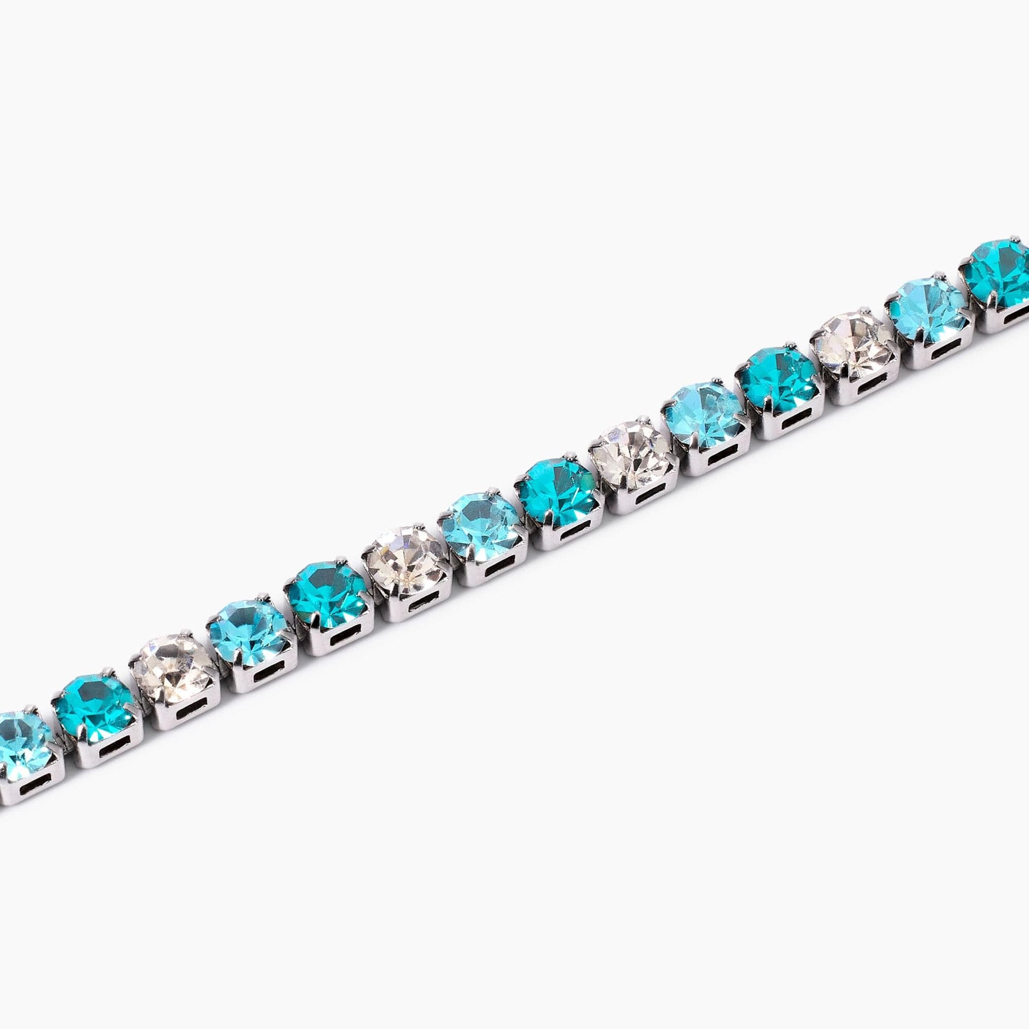 Kidult - Bracciale tennis con cristalli bianchi e blu  STYLE 12 in Bracciali Alba Gioielli - Casoria, commercioVirtuoso.it