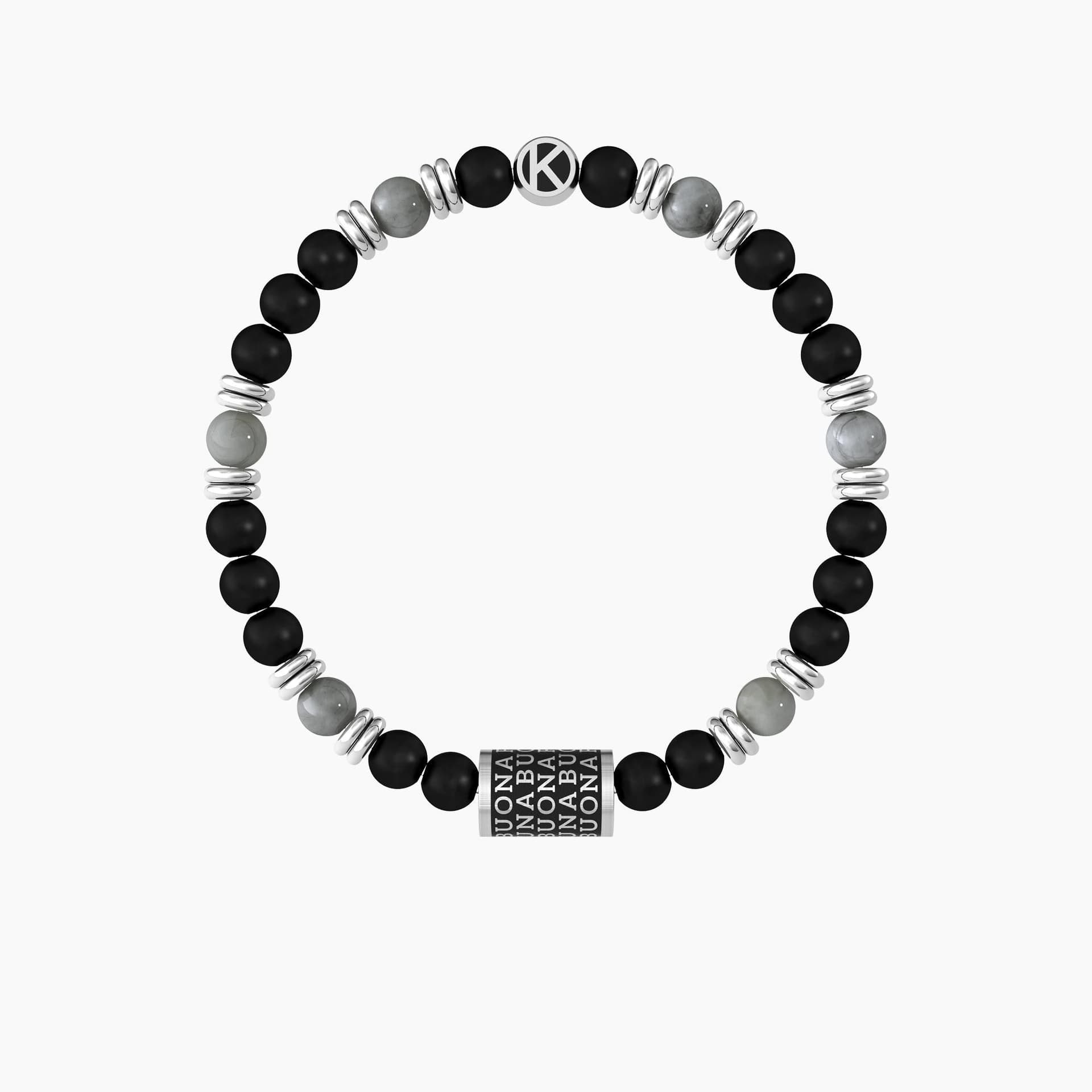 Kidult -  Bracciale uomo buona fortuna con charm e agata nera Buona fortuna in Bracciali Alba Gioielli - Casoria, commercioVirtuoso.it