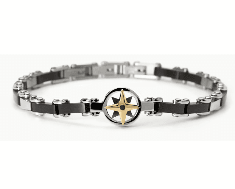 2Jewels -  Bracciale in acciaio 316L PVD giallo gunmetal cristalli in Bracciali Alba Gioielli - Casoria, commercioVirtuoso.it