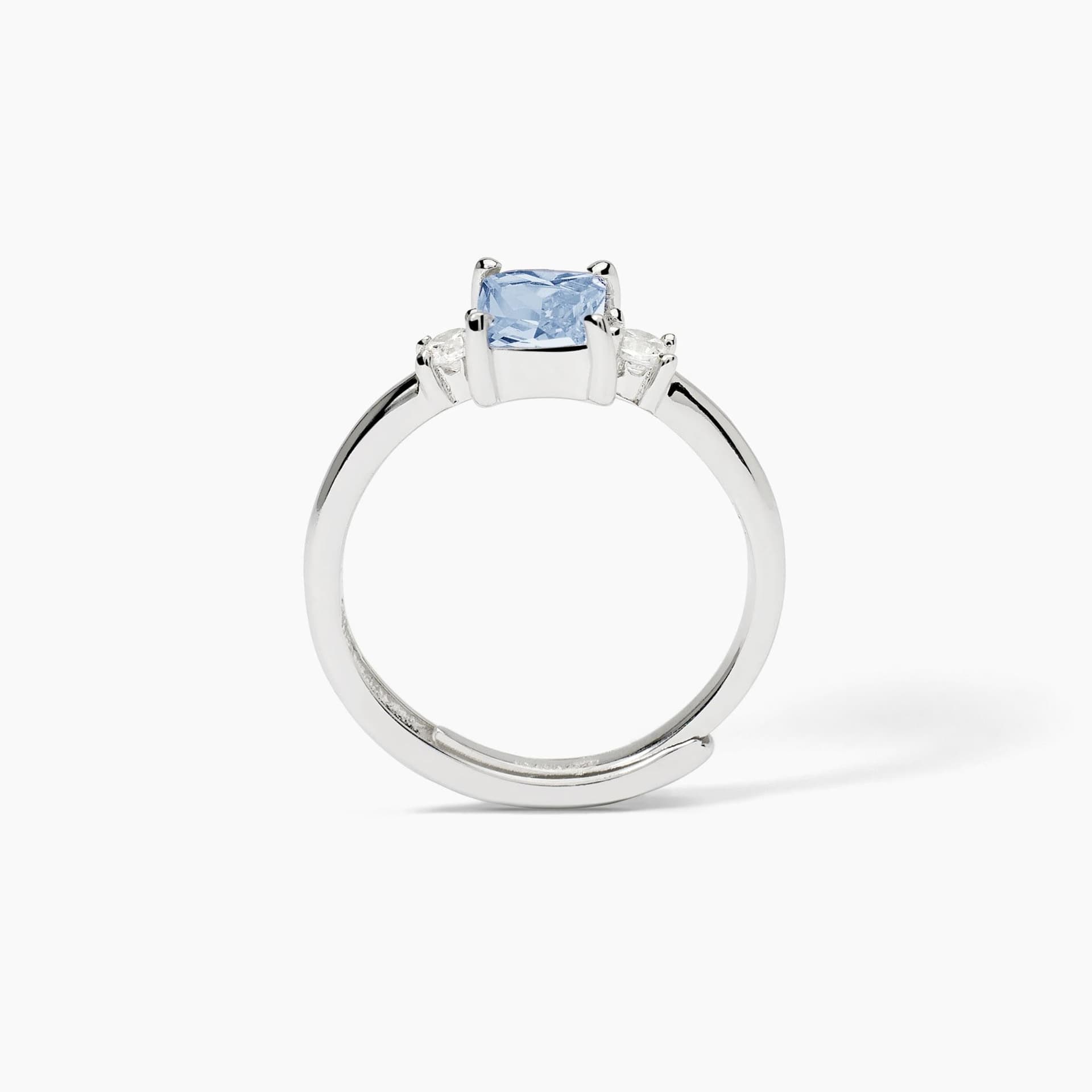 Mabina - Anello in argento con acquamarina sintetica BATTITO in Anelli Alba Gioielli - Casoria, commercioVirtuoso.it