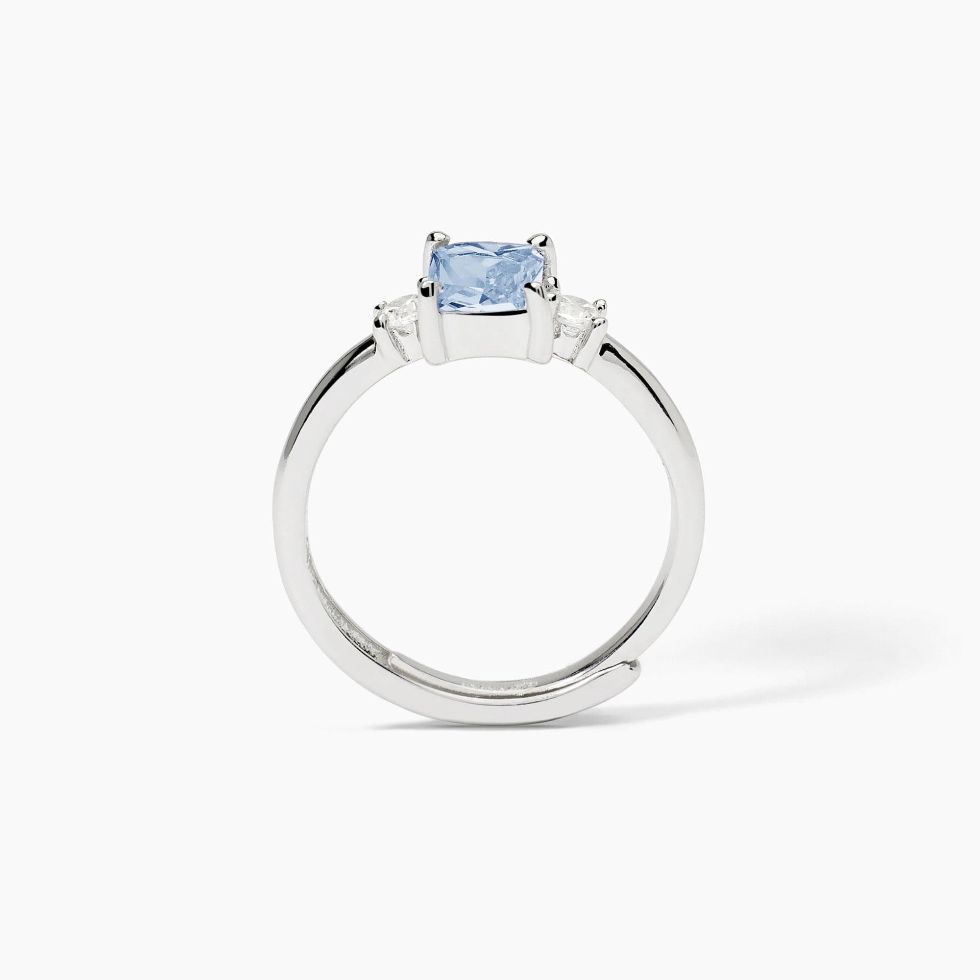 Mabina - Anello in argento con acquamarina sintetica BATTITO in Anelli Alba Gioielli - Casoria, commercioVirtuoso.it