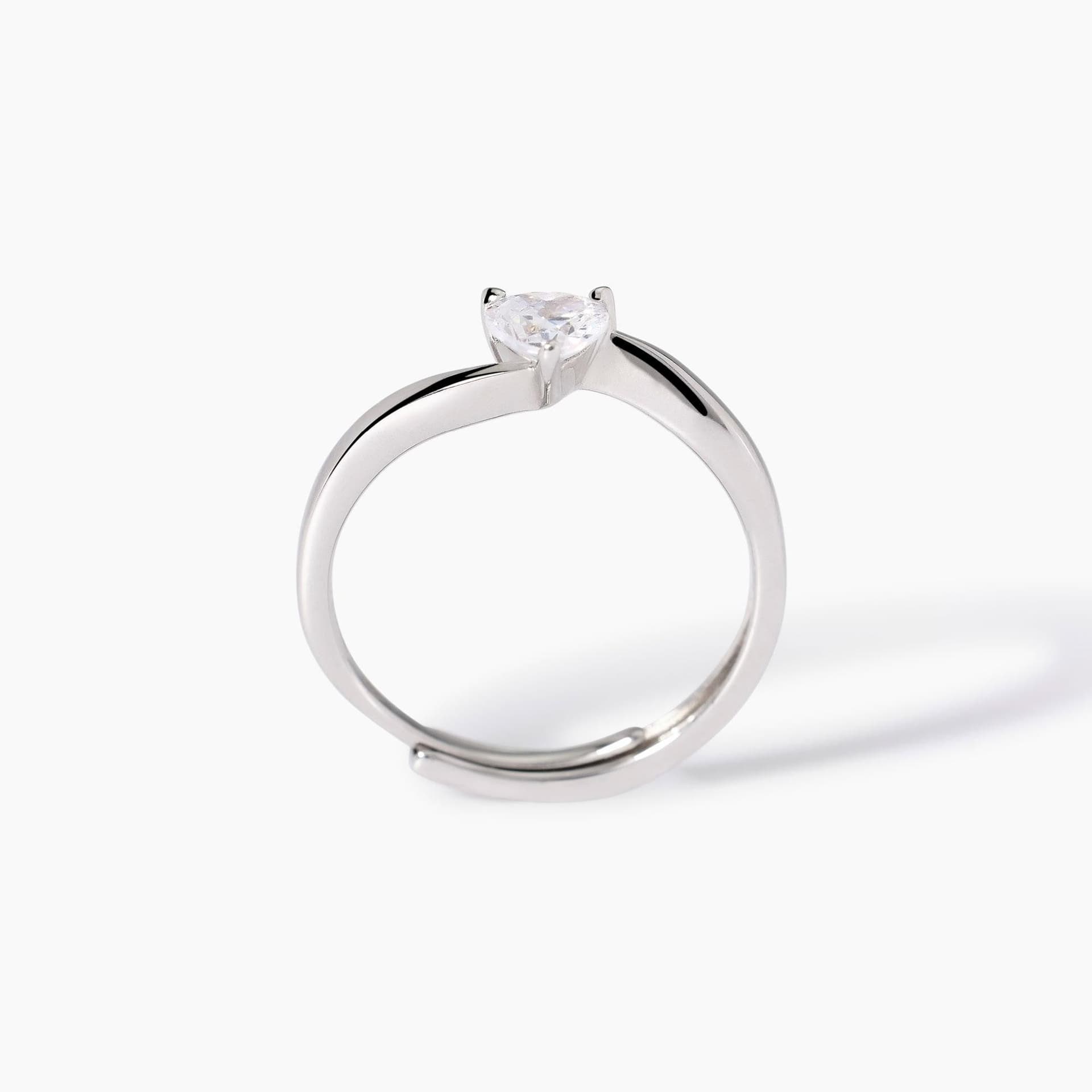 Mabina -   Anello in argento con zircone cuore BEATO TRA LE DONNE in Anelli Alba Gioielli - Casoria, commercioVirtuoso.it