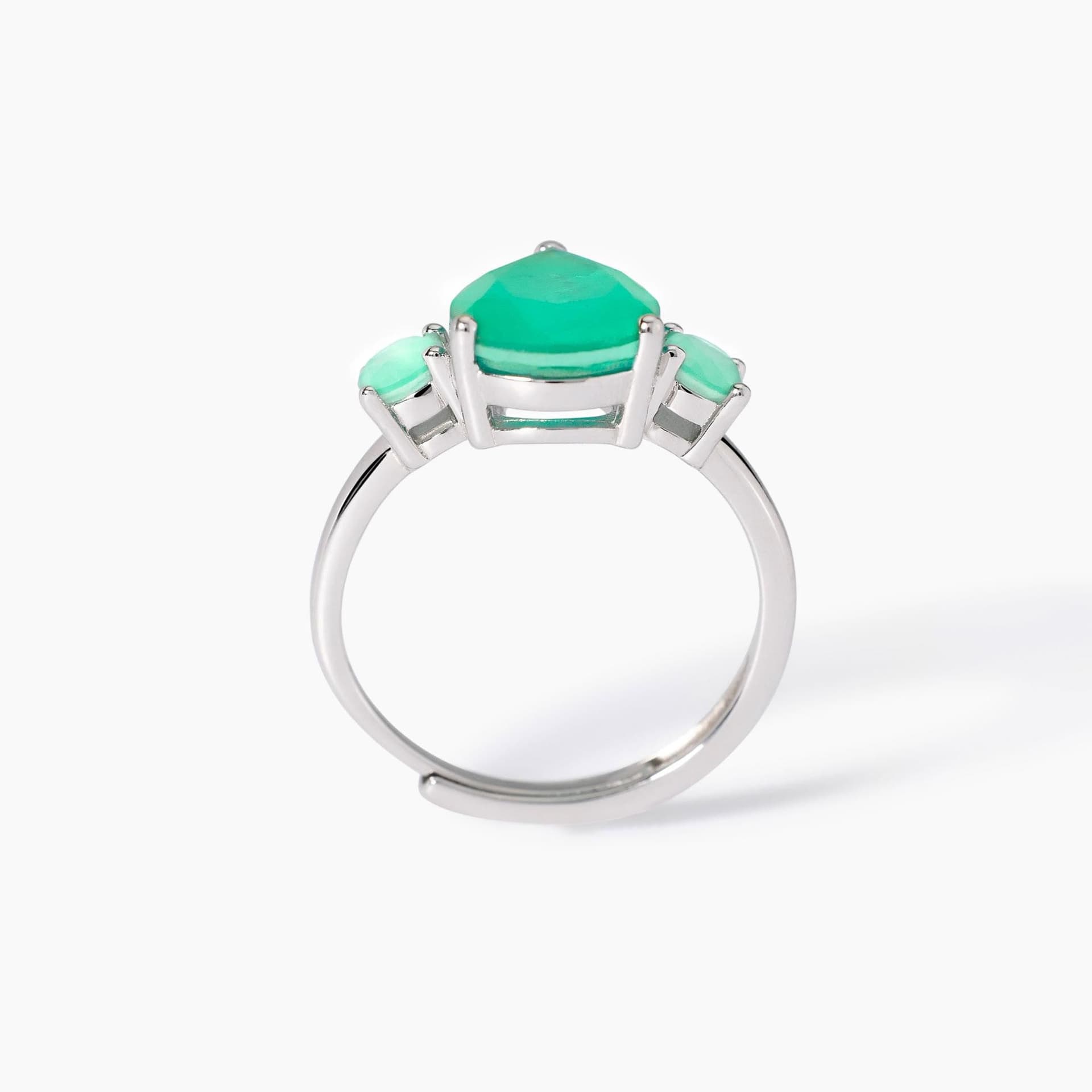 Mabina - Anello con fusion stone glass verde SANTORINI in Anelli Alba Gioielli - Casoria, commercioVirtuoso.it