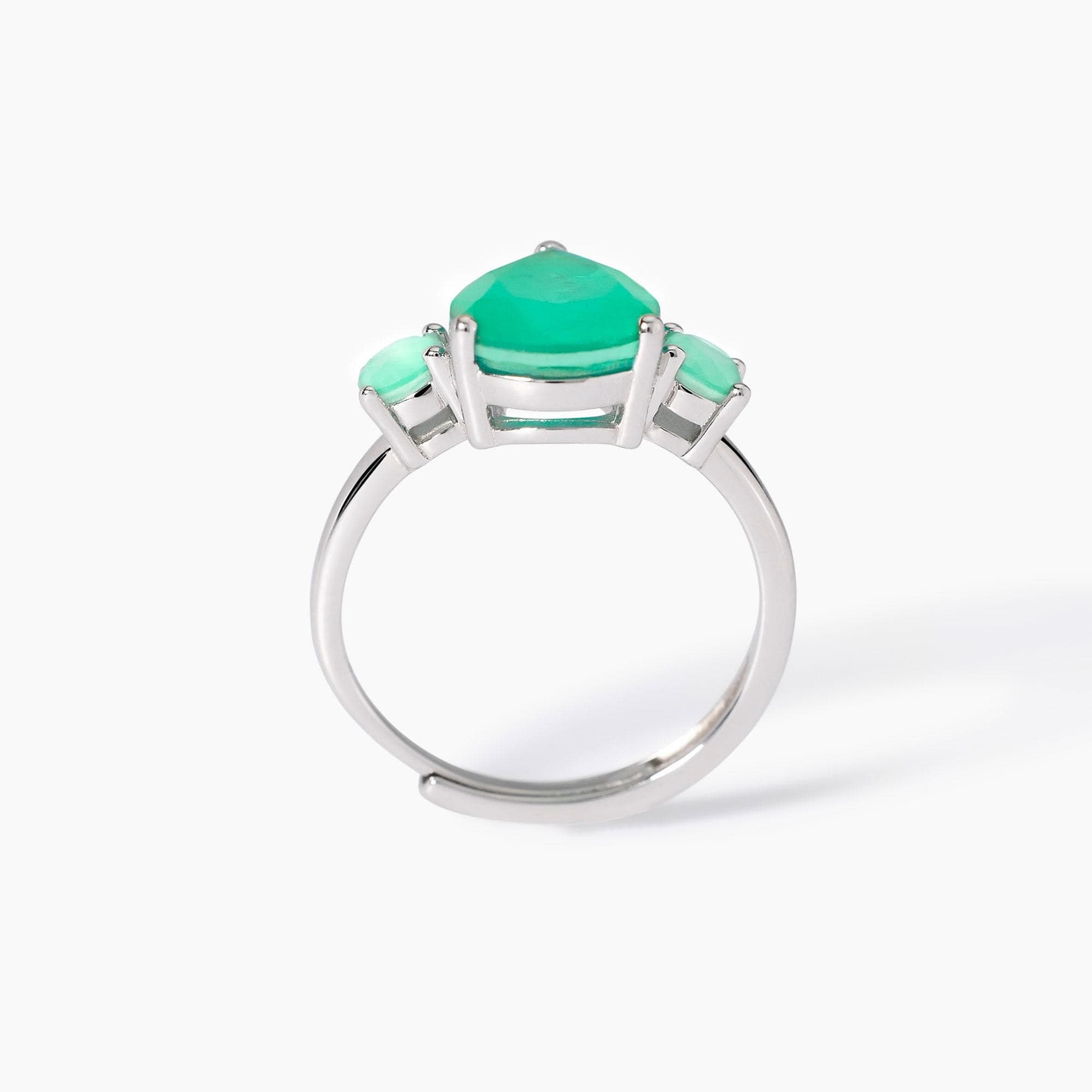 Mabina - Anello con fusion stone glass verde SANTORINI in Anelli Alba Gioielli - Casoria, commercioVirtuoso.it