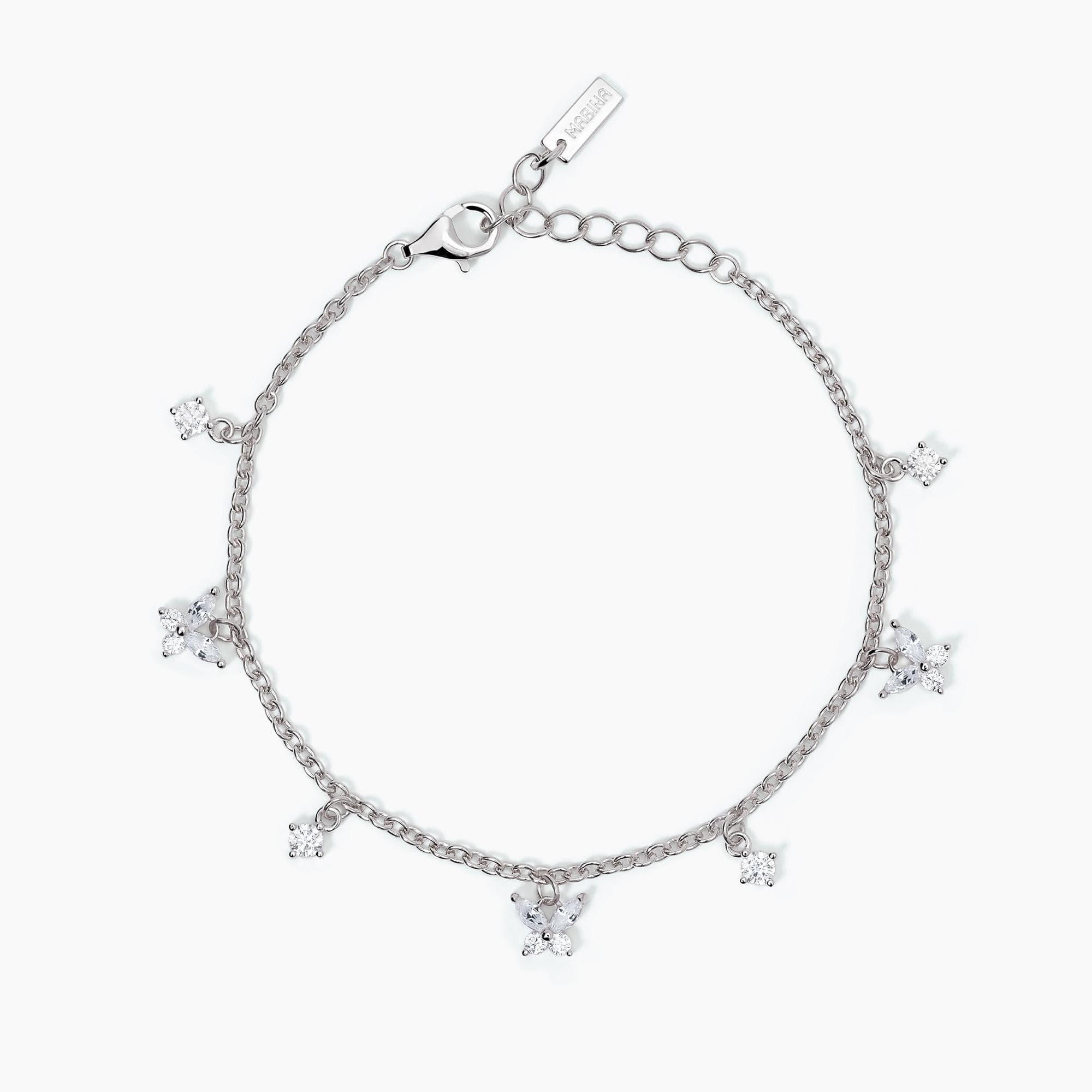 Mabina   -   Bracciale con charm bianchi SECRET GARDEN