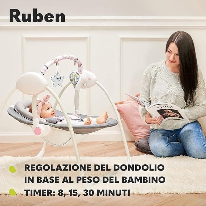 Lionelo - Altalena Ruben Turchese in Sdraiette e dondolini Centro Bimbo - Siderno, commercioVirtuoso.it