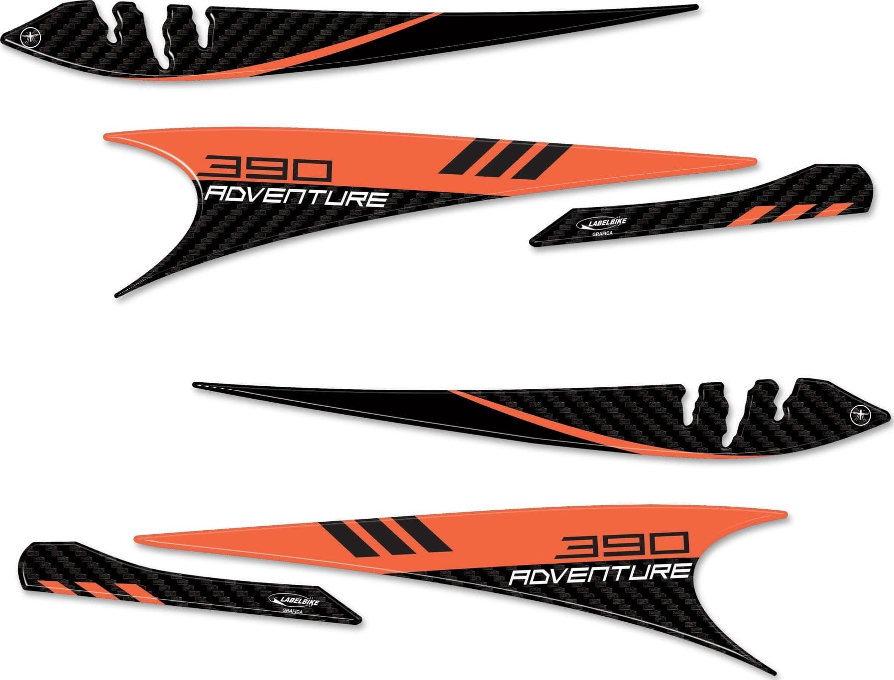 Adesivi 3D Protezione Paramani moto compatibile con KTM 390 Adventure 2020-2022 in Decalcomanie adesivi e magneti LabelBike - Bibbiano, commercioVirtuoso.it