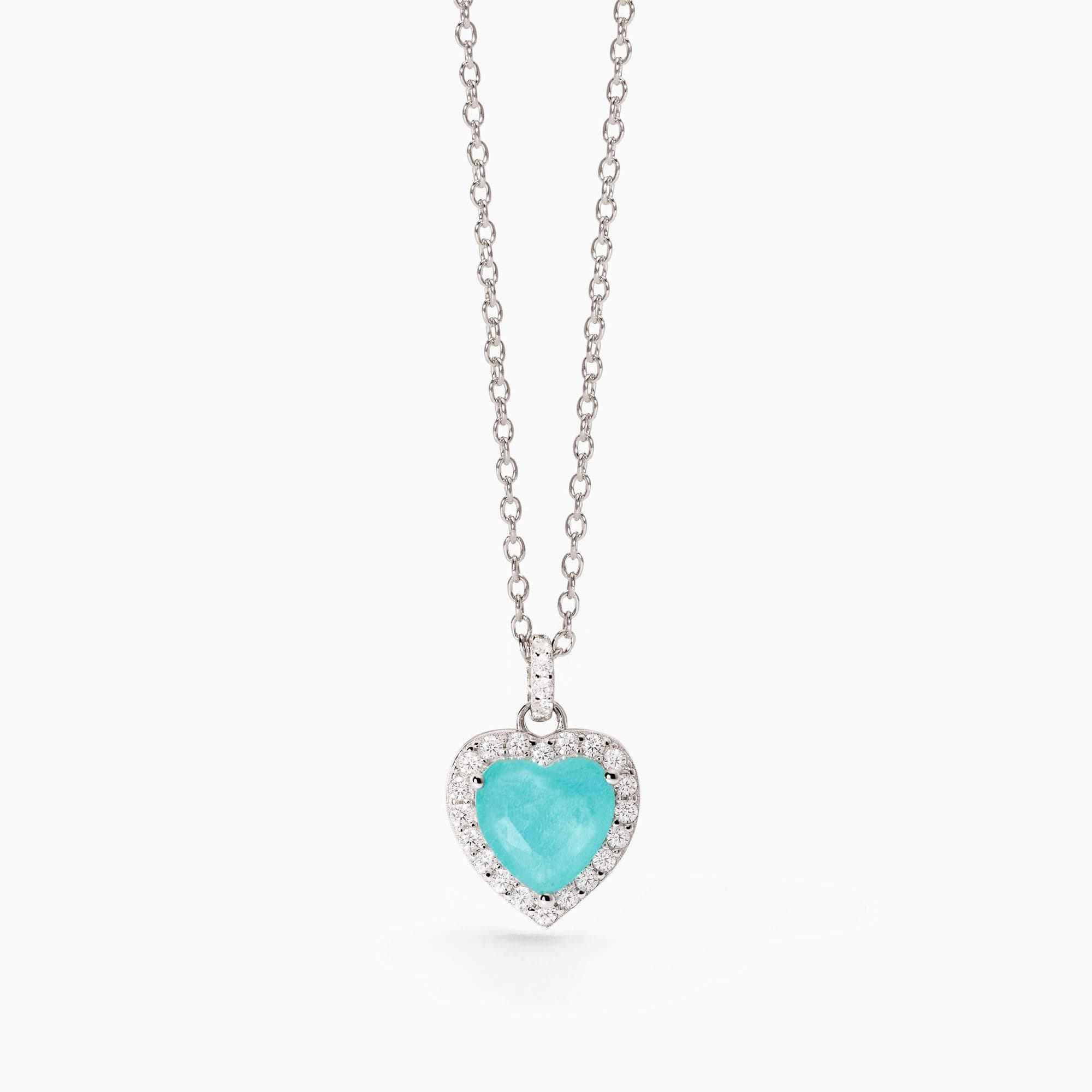 Mabina - collana  Girocollo in argento con glass azzurro NON SARÀ UN'AVVENTURA