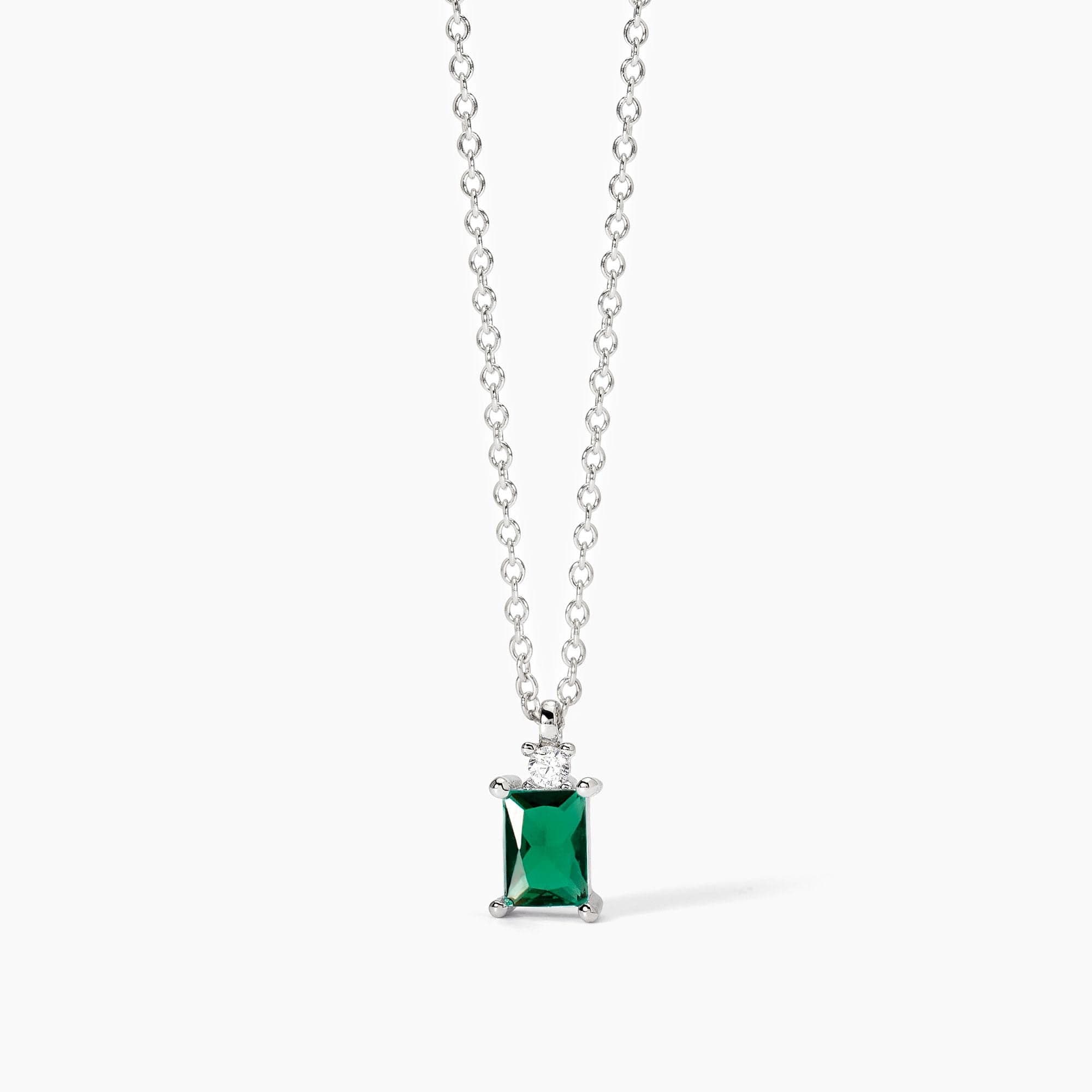 Mabina - Collana Girocollo in argento con smeraldo sintetico BATTITO in Collane Alba Gioielli - Casoria, commercioVirtuoso.it