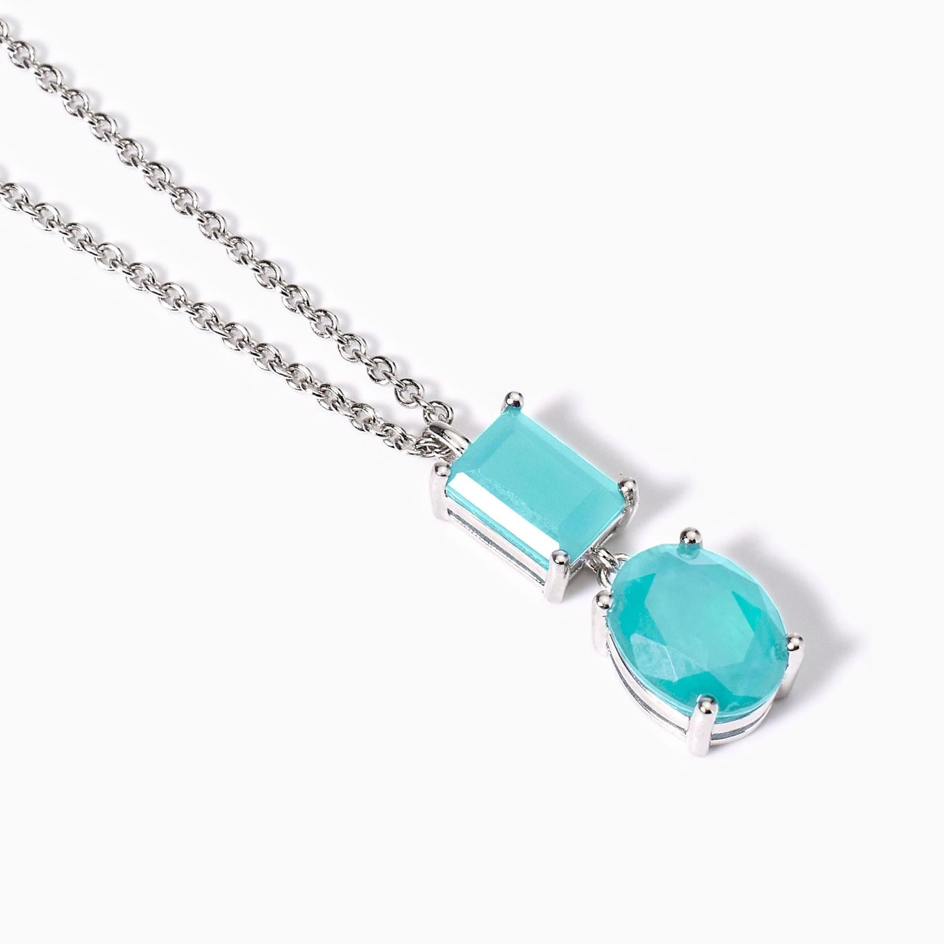 Mabina - Collana  Girocollo con fusion stone glass azzurro SANTORINI in Collane Alba Gioielli - Casoria, commercioVirtuoso.it