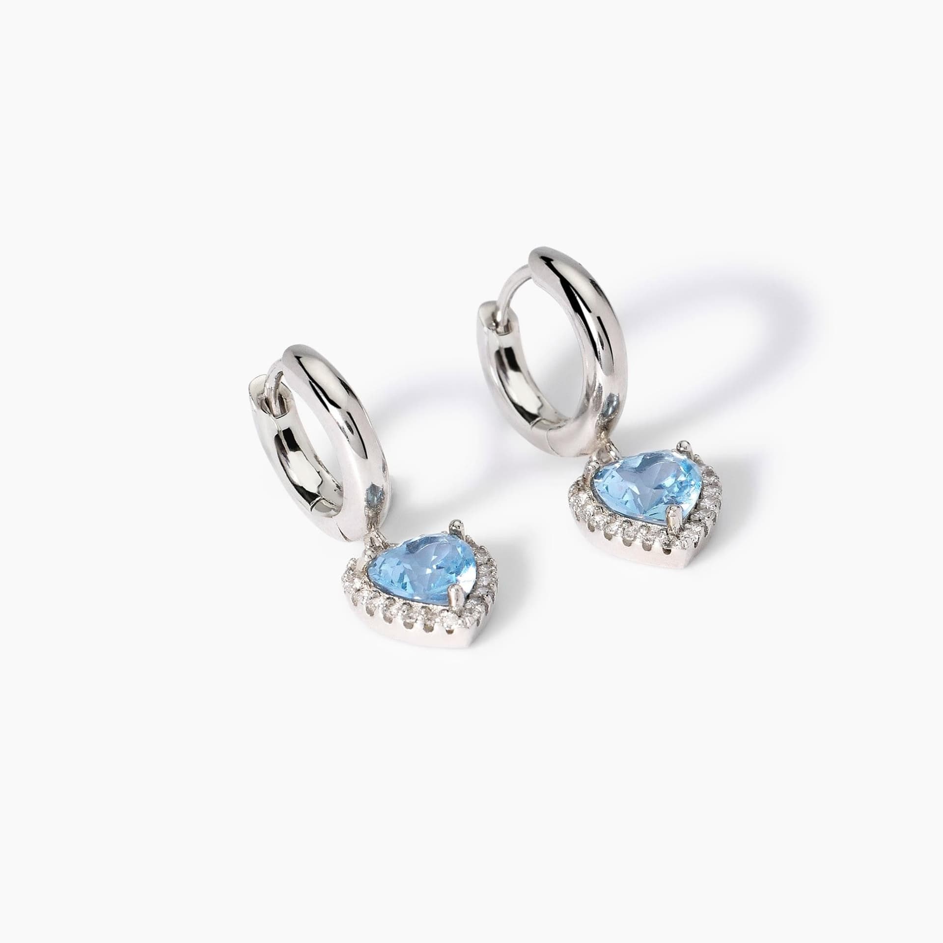 Mabina -   Orecchini in argento con acquamarina sintetica LOVE AFFAIR in Orecchini Alba Gioielli - Casoria, commercioVirtuoso.it
