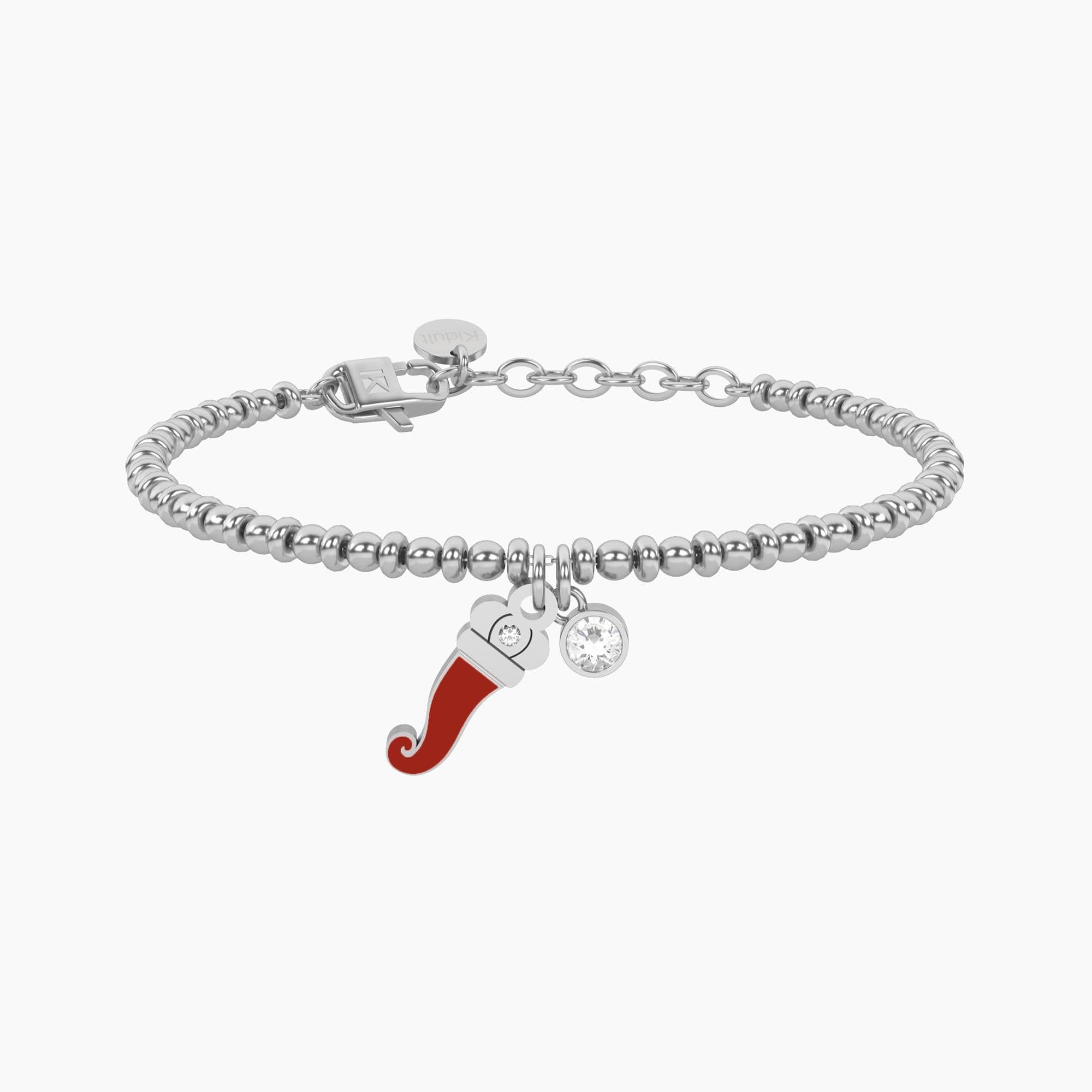 Kidult -  Bracciale sfere con cornetto portafortuna Cornetto | protezione in Bracciali Alba Gioielli - Casoria, commercioVirtuoso.it