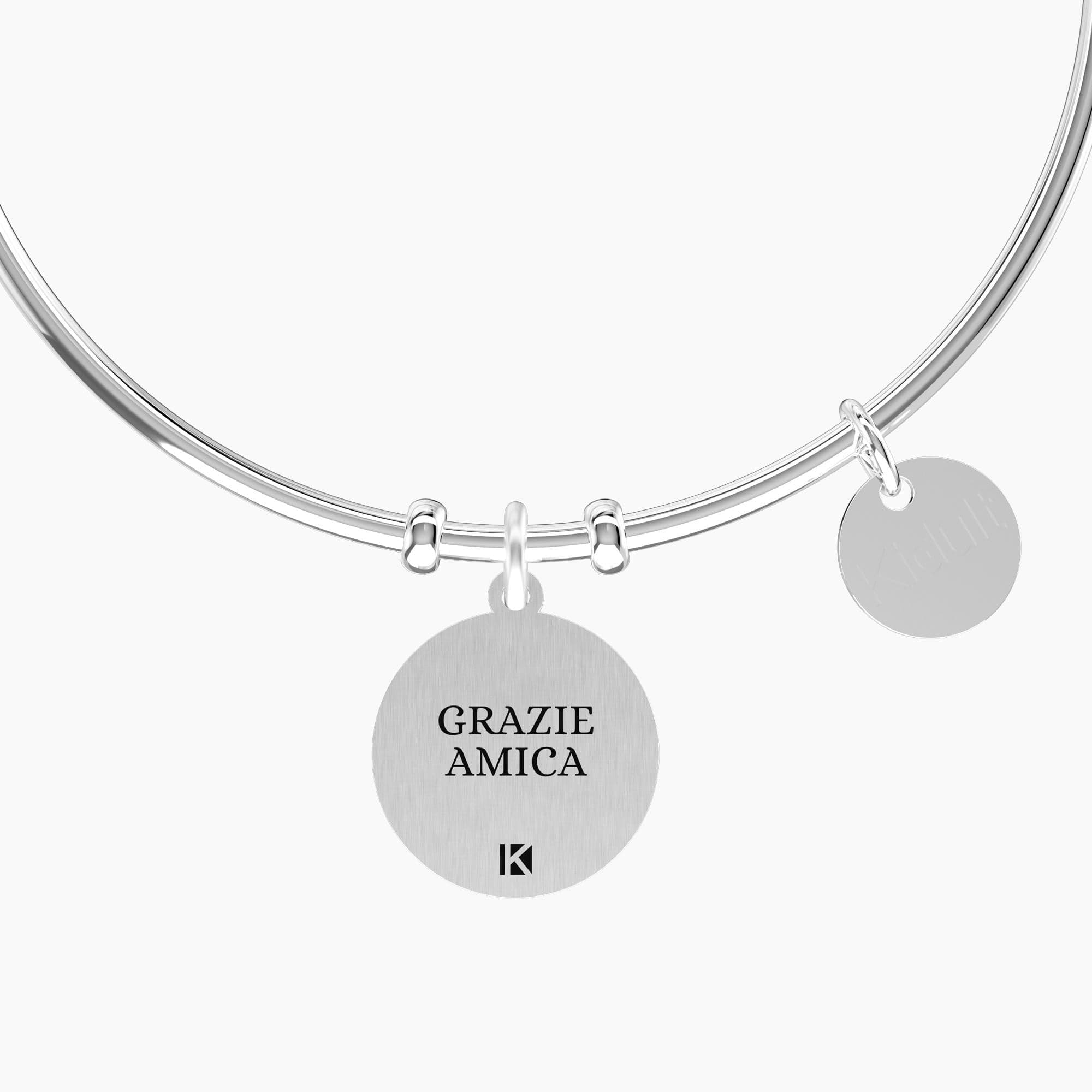 Kidult -  Bracciale rigido con ciondolo amica Amicizia per sempre in Bracciali Alba Gioielli - Casoria, commercioVirtuoso.it