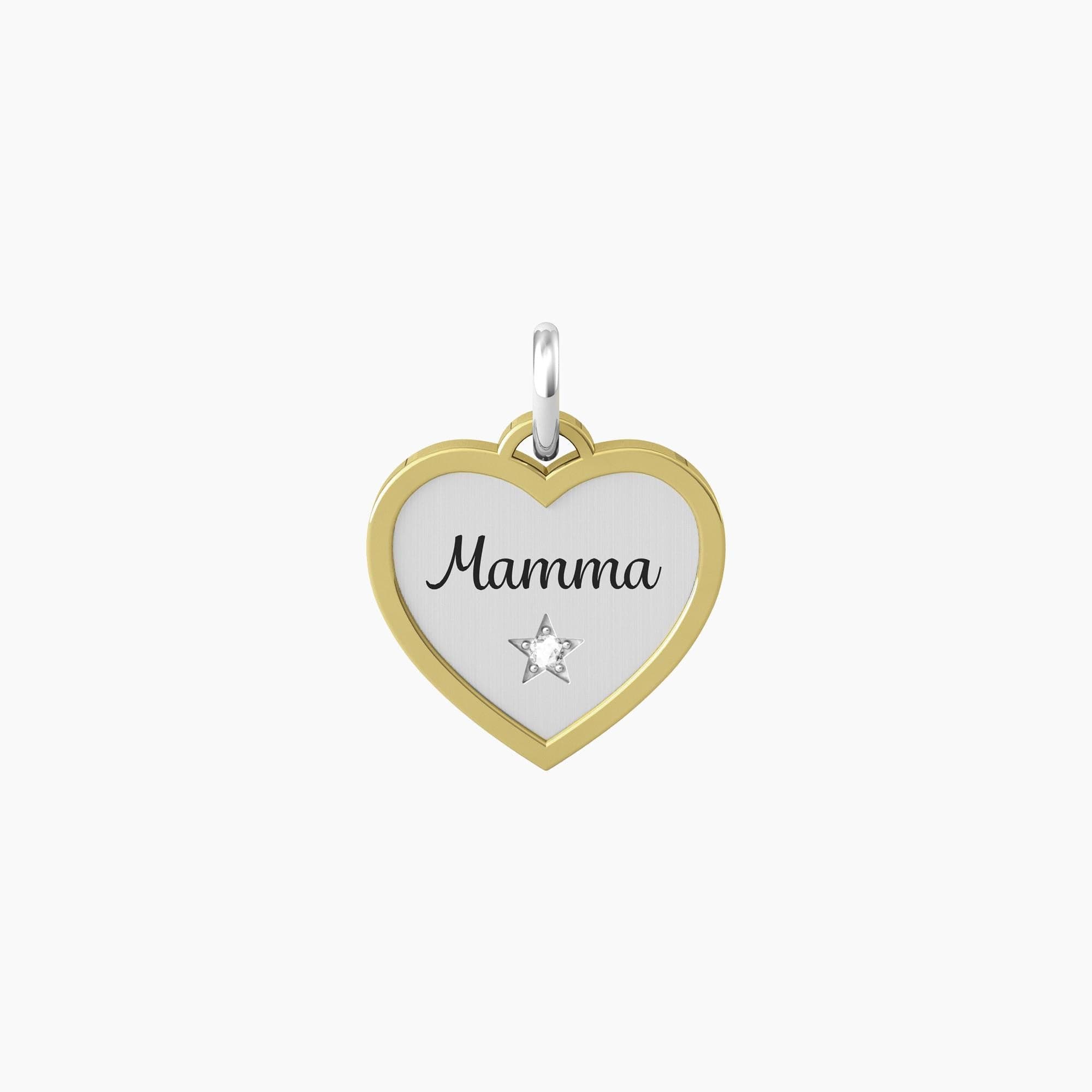 Kidult   -   PENDENTE cuore con scritta mamma e cristallo Mamma | amore in Collane Alba Gioielli - Casoria, commercioVirtuoso.it