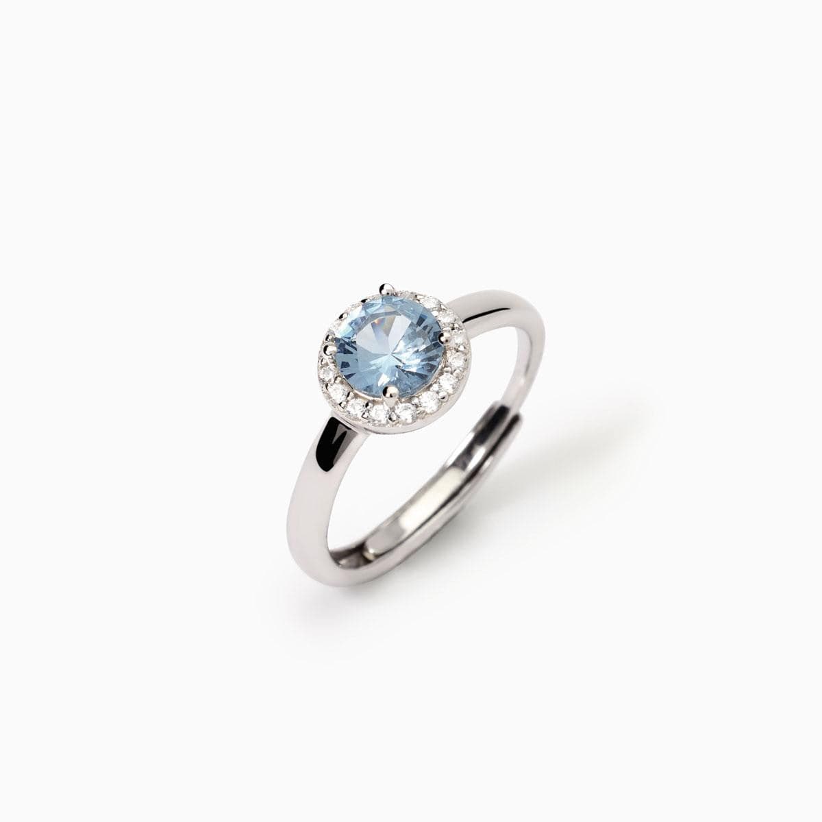 Mabina -   Anello con acquamarina sintetica REVIVAL