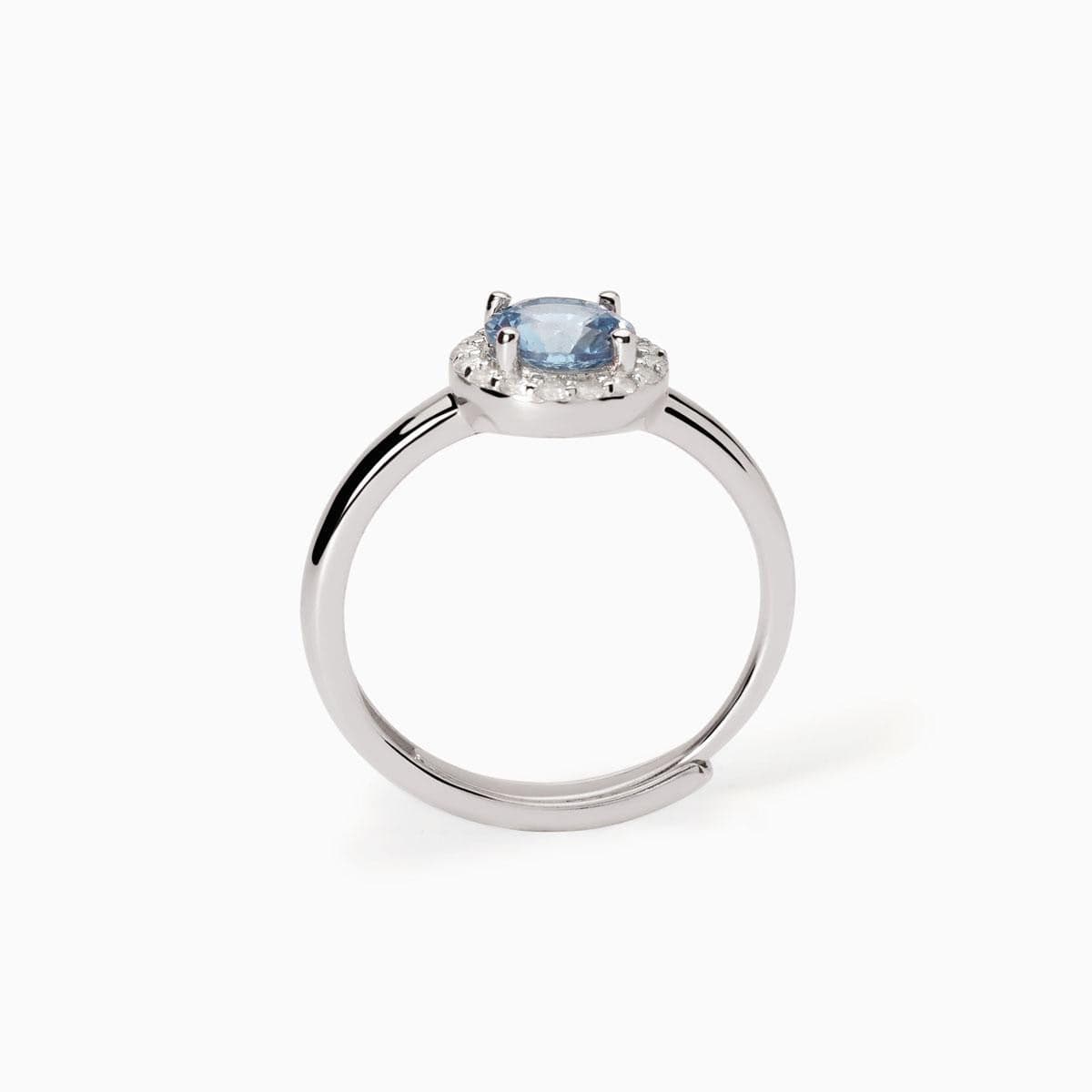 Mabina -   Anello con acquamarina sintetica REVIVAL in Anelli Alba Gioielli - Casoria, commercioVirtuoso.it