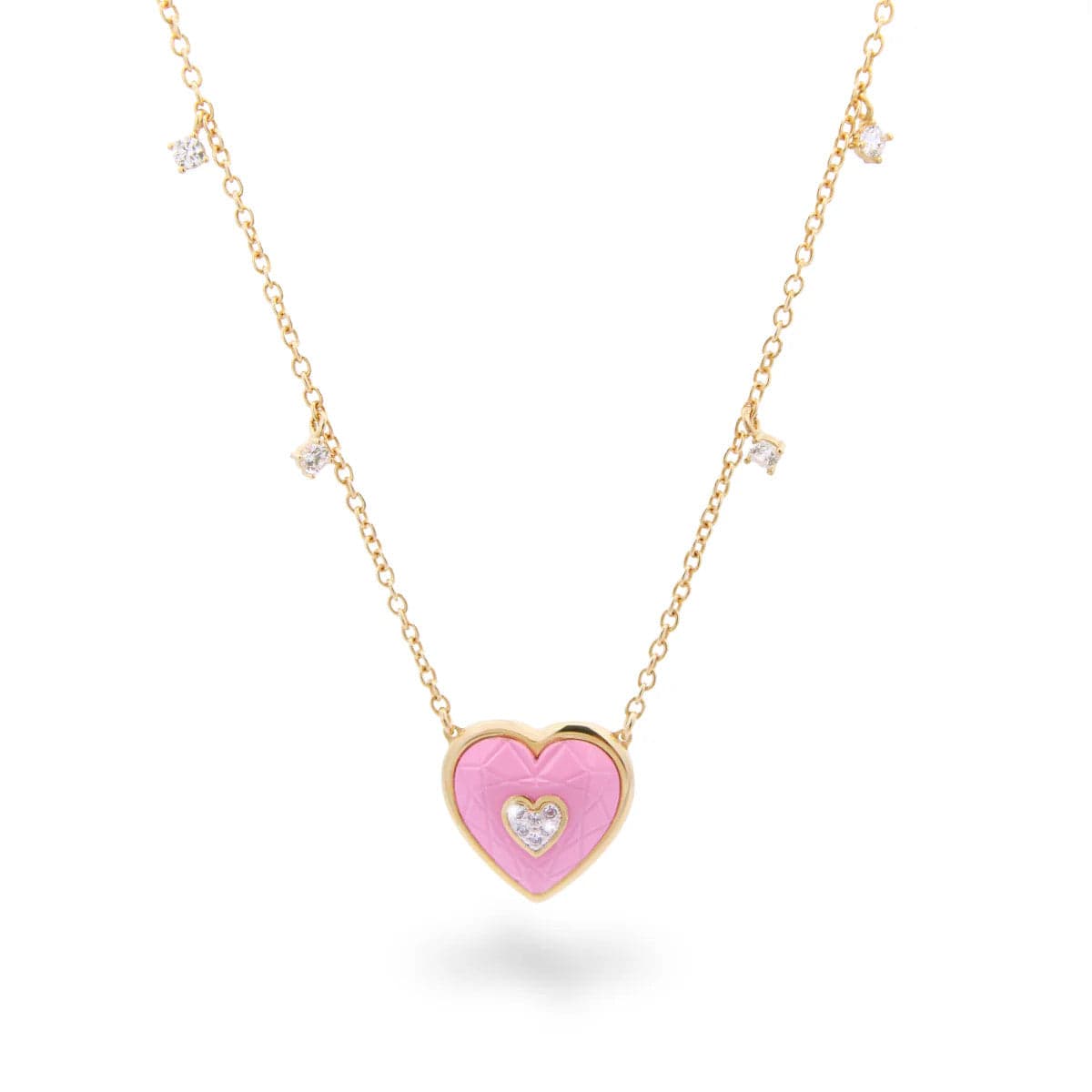 RUE DES MILLE - COLLANA GIROCOLLO DOUBLE CUORE BERRY