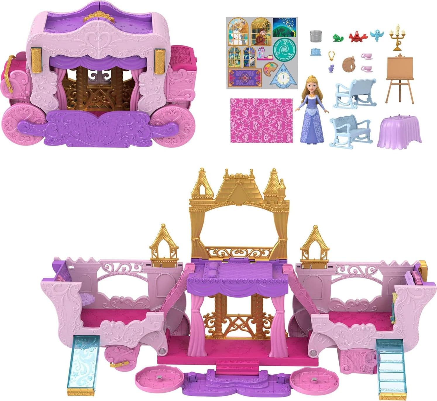 Mattel - Disney Princess Set Trasformabile 2 in 1 Castello/Carrozza HWX17 in Set di bambole e accessori Centro Bimbo - Siderno, commercioVirtuoso.it