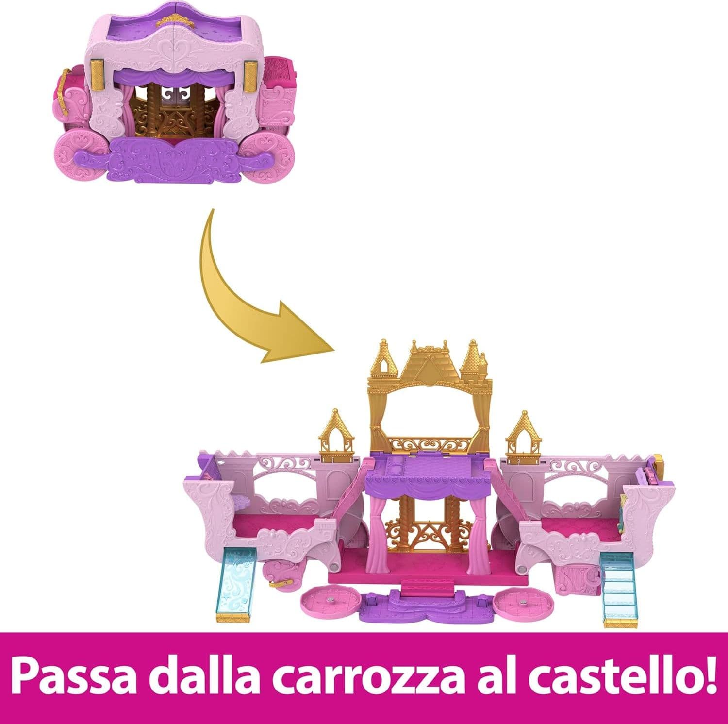 Mattel - Disney Princess Set Trasformabile 2 in 1 Castello/Carrozza HWX17 in Set di bambole e accessori Centro Bimbo - Siderno, commercioVirtuoso.it